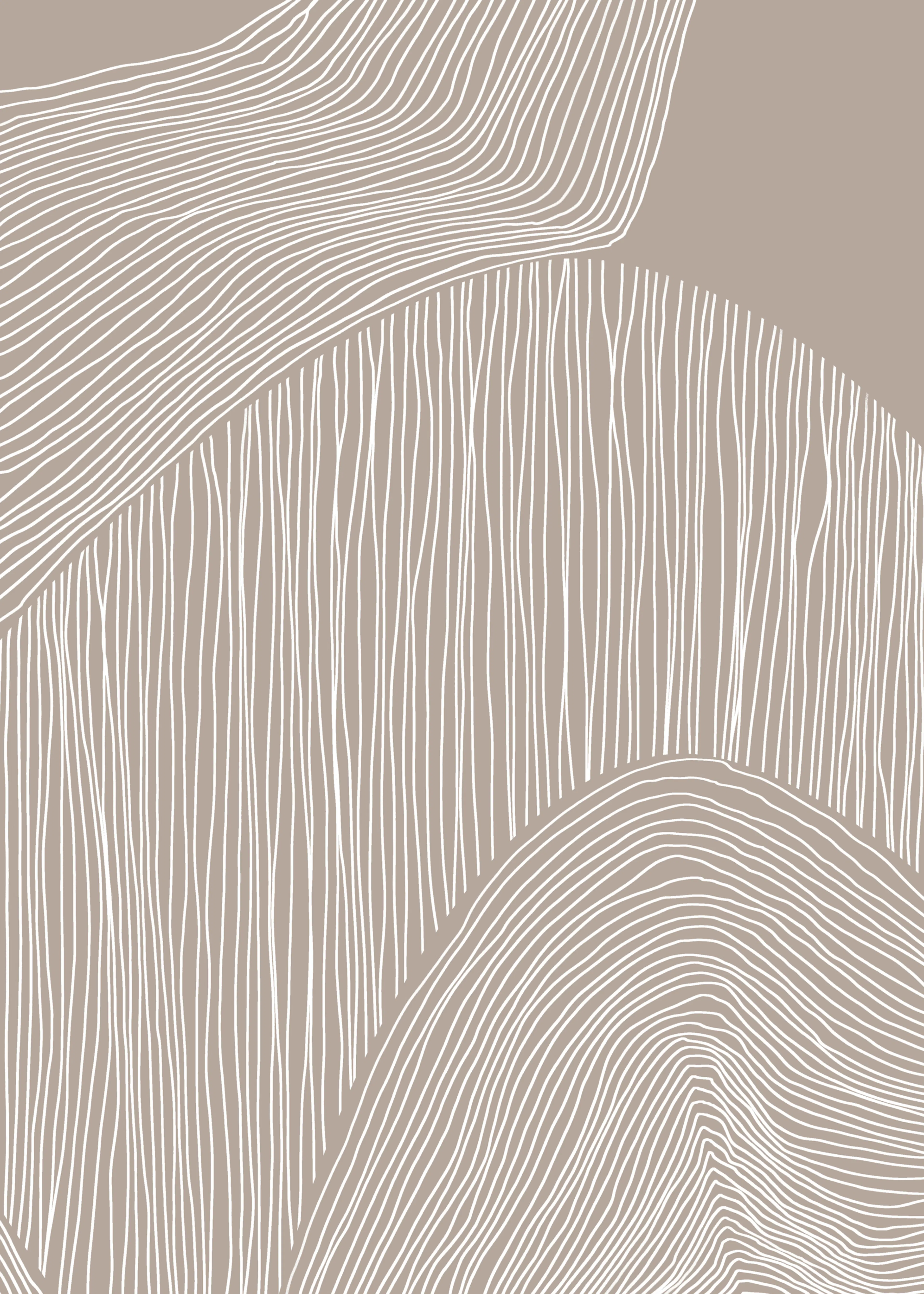Melloi Art Prints - Minimalist Beige Waves Poster 0