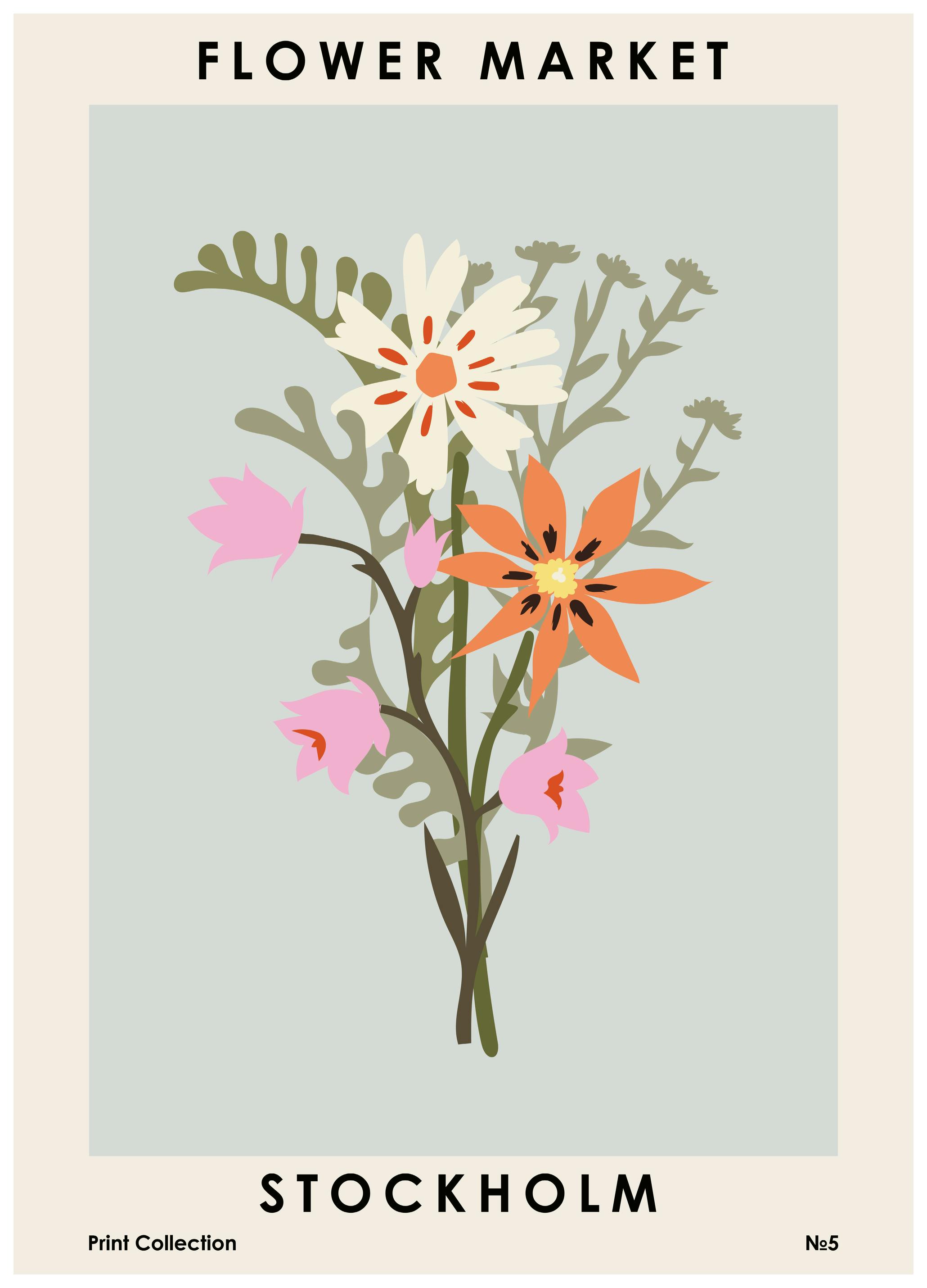 NKTN - Flower Market Stockholm Poster (70x100 cm) - Poster Store
