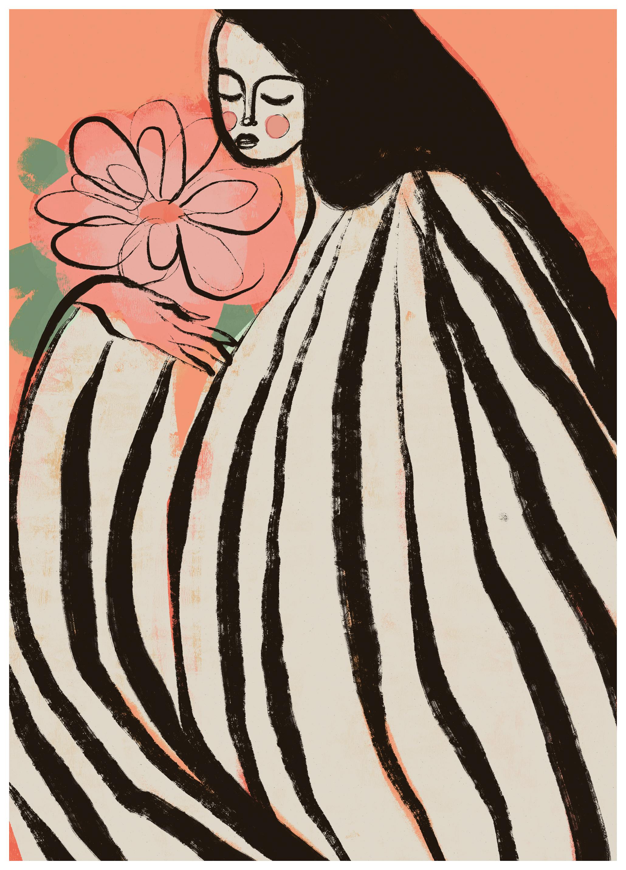 Treechild - A Silent Moment (Peach) Poster (21x30 cm) - Poster Store