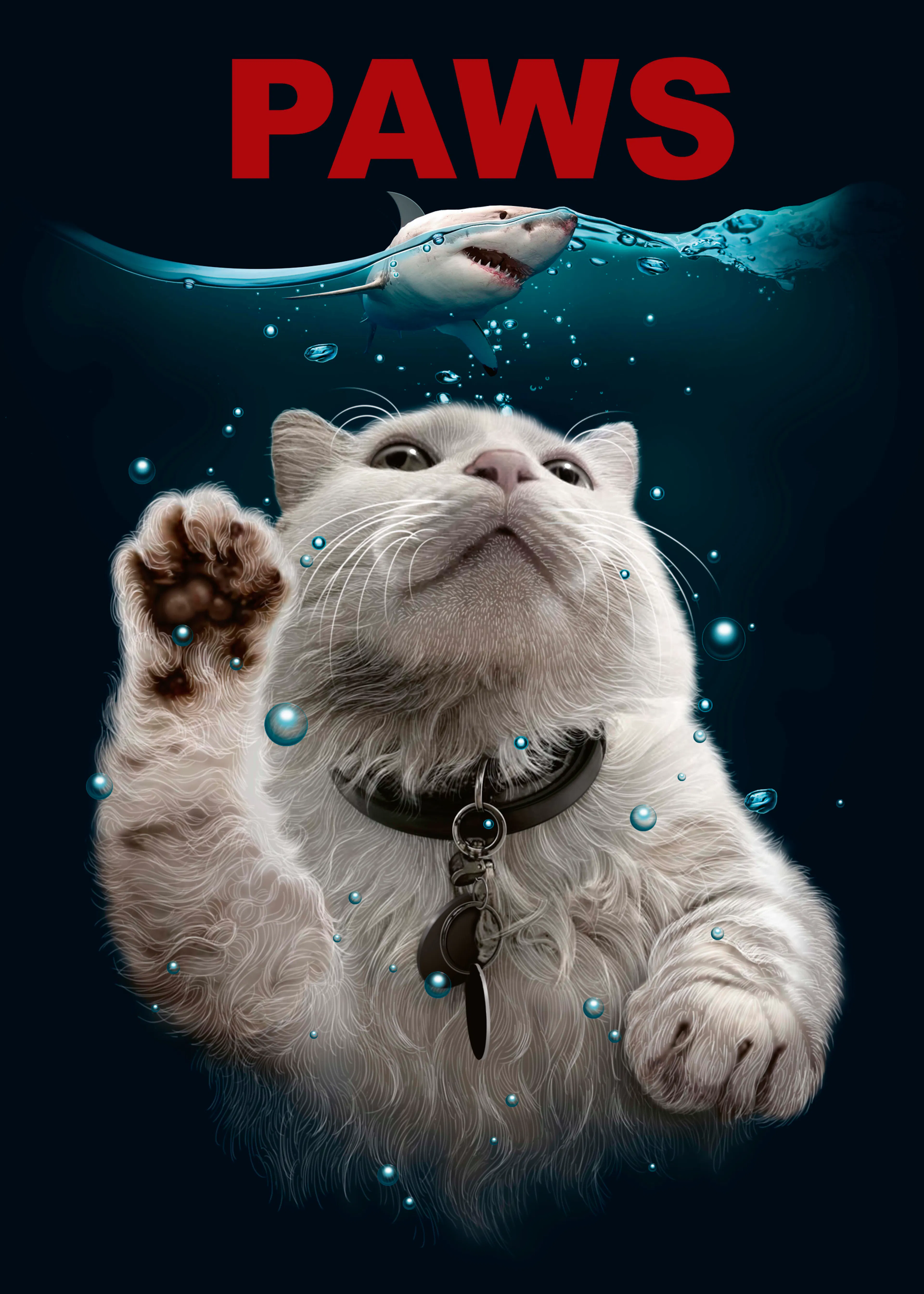 Adam Lawless - Morsom Katt Møter Hai Plakat 0