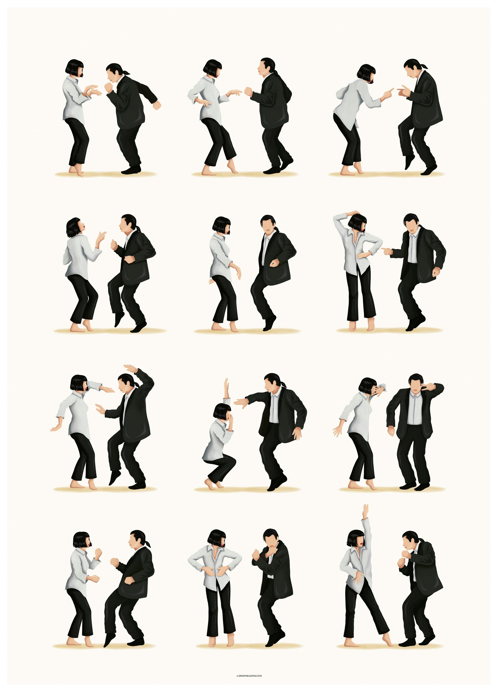 Nour Tohme - Movimenti di Danza Dinamici Poster (30x40 cm) - Poster Store