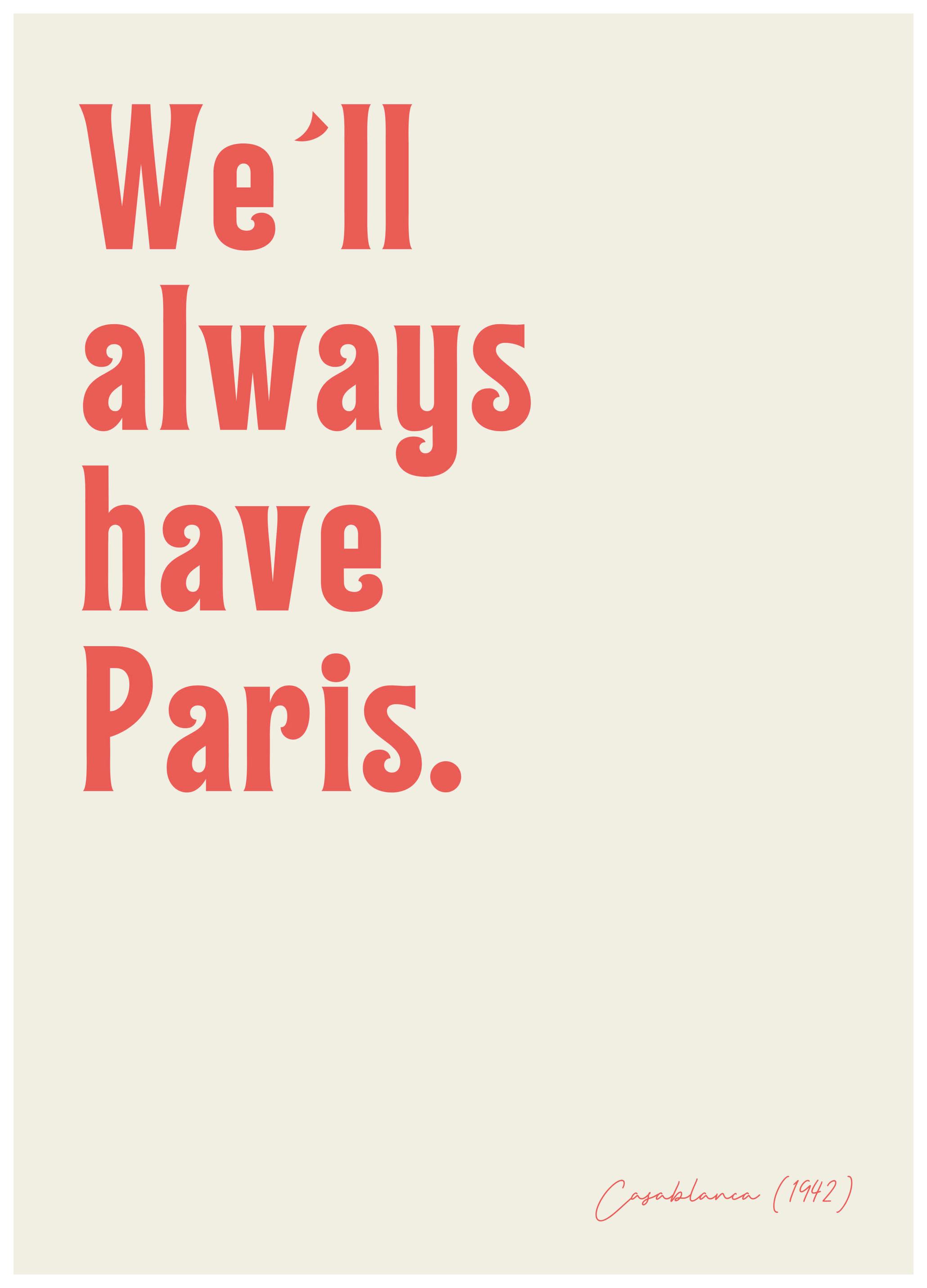 Ohkimiko - Citazione Romantica di Parigi Poster (21x30 cm) - Poster Store