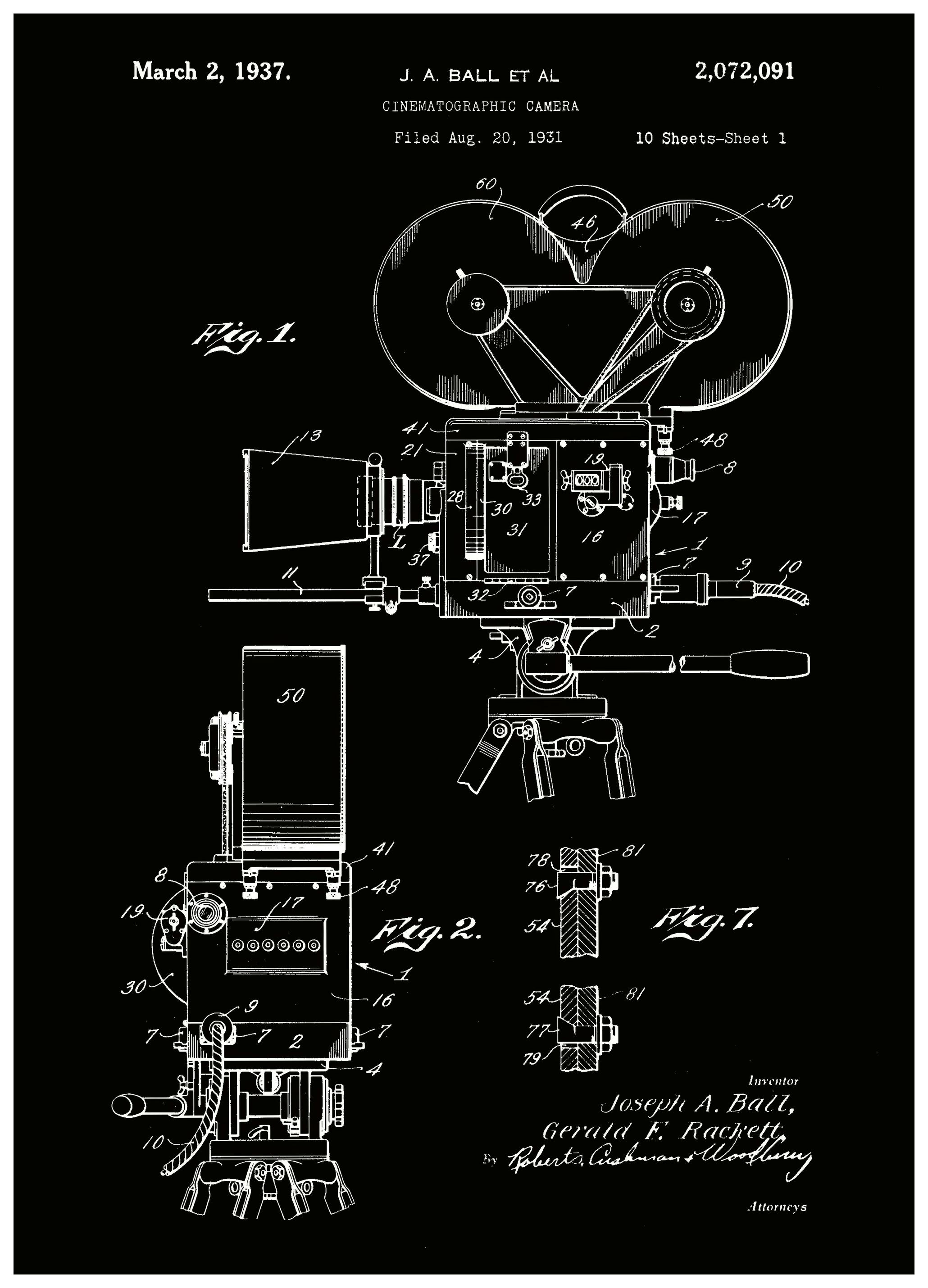 Andreas Magnusson - Cinematografisch Camerapatent Poster (70x100 cm) - Poster Store