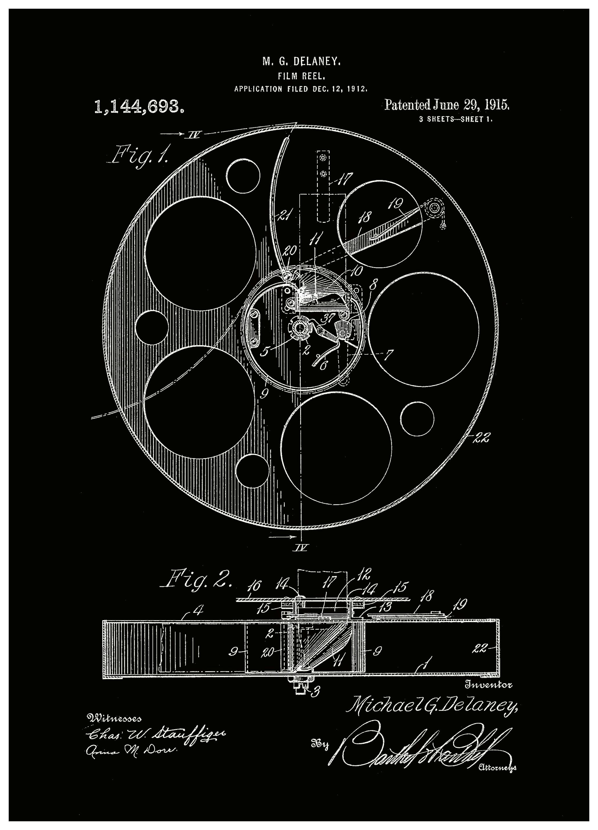 Andreas Magnusson - Brevet de Bobine de Film Vintage Poster - Poster Store