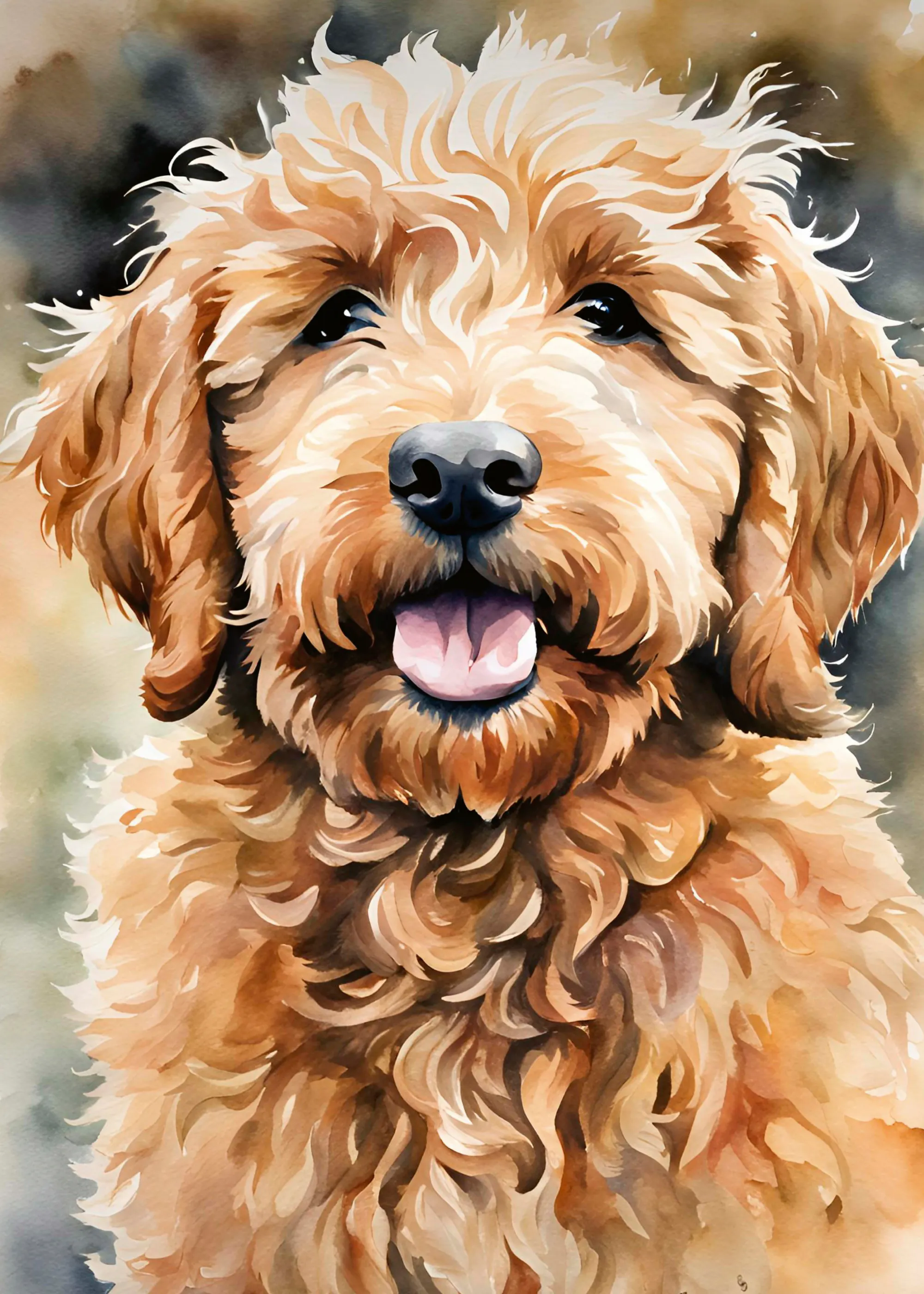 Ohkimiko - Happy Fluffy Doodle Puppy Poster 0