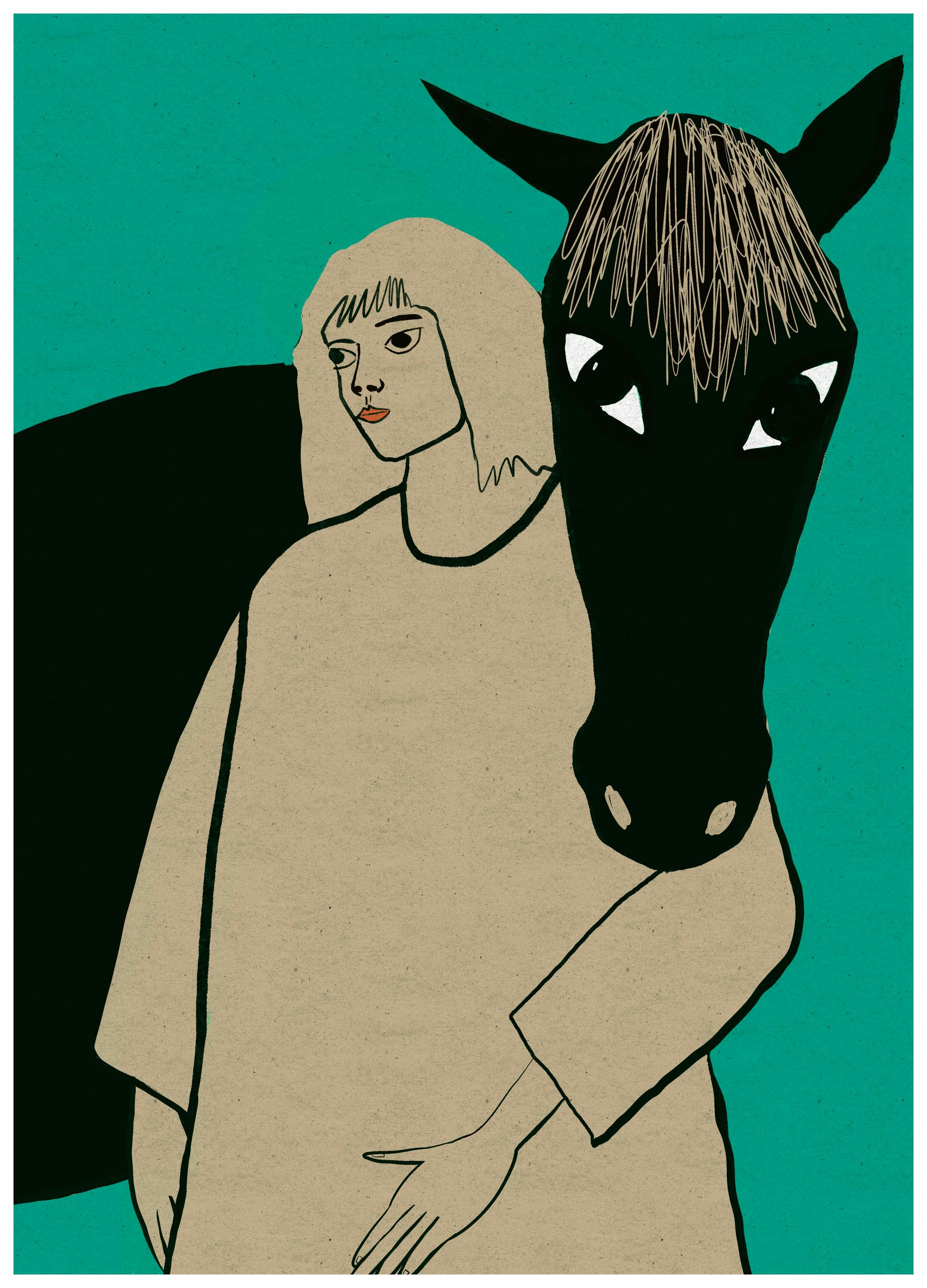 Sharyn Bursic - Vrouw en haar Paard Poster (70x100 cm) - Poster Store