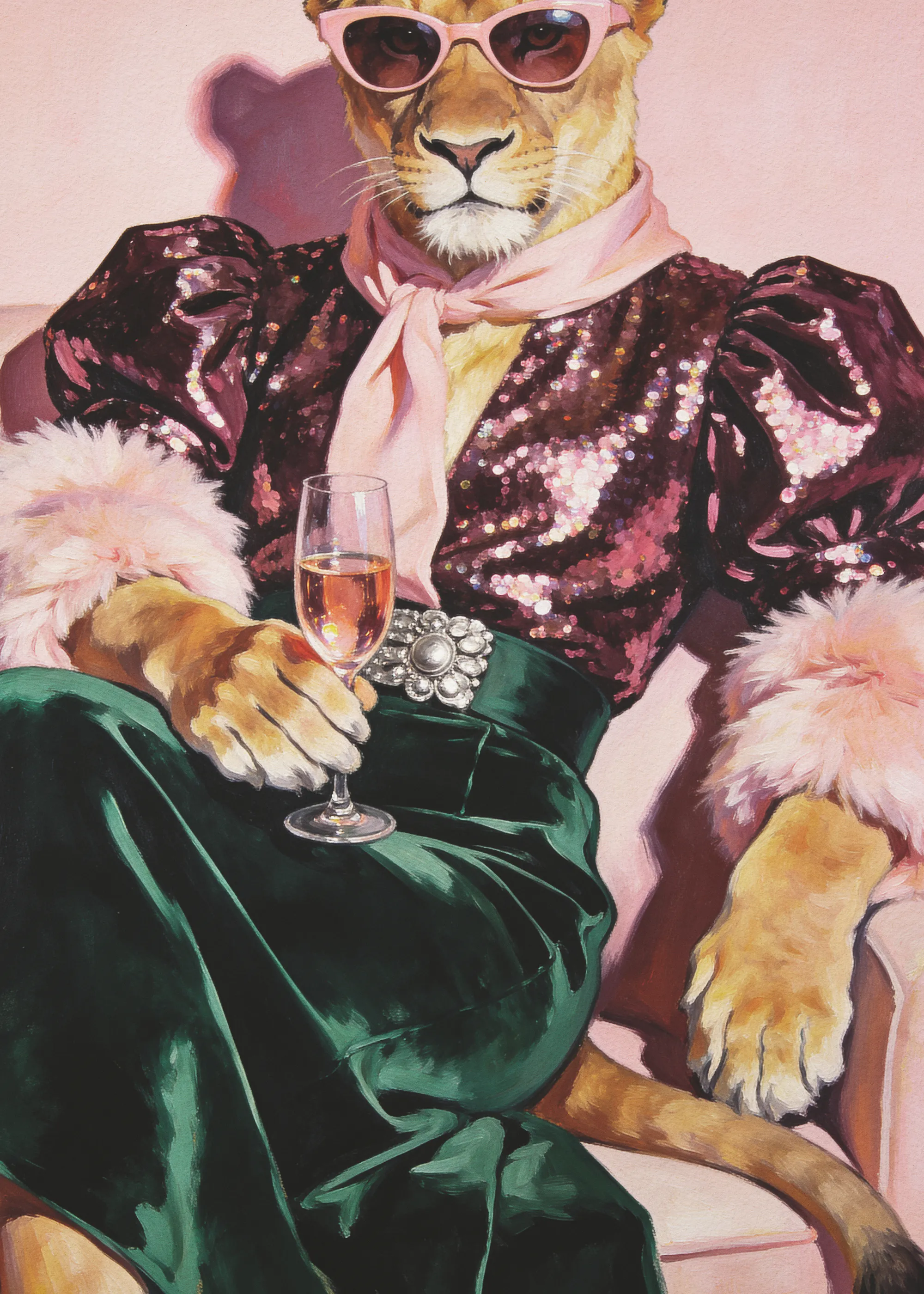 Andreas Magnusson - Glamorous Lioness Fashion Print 0