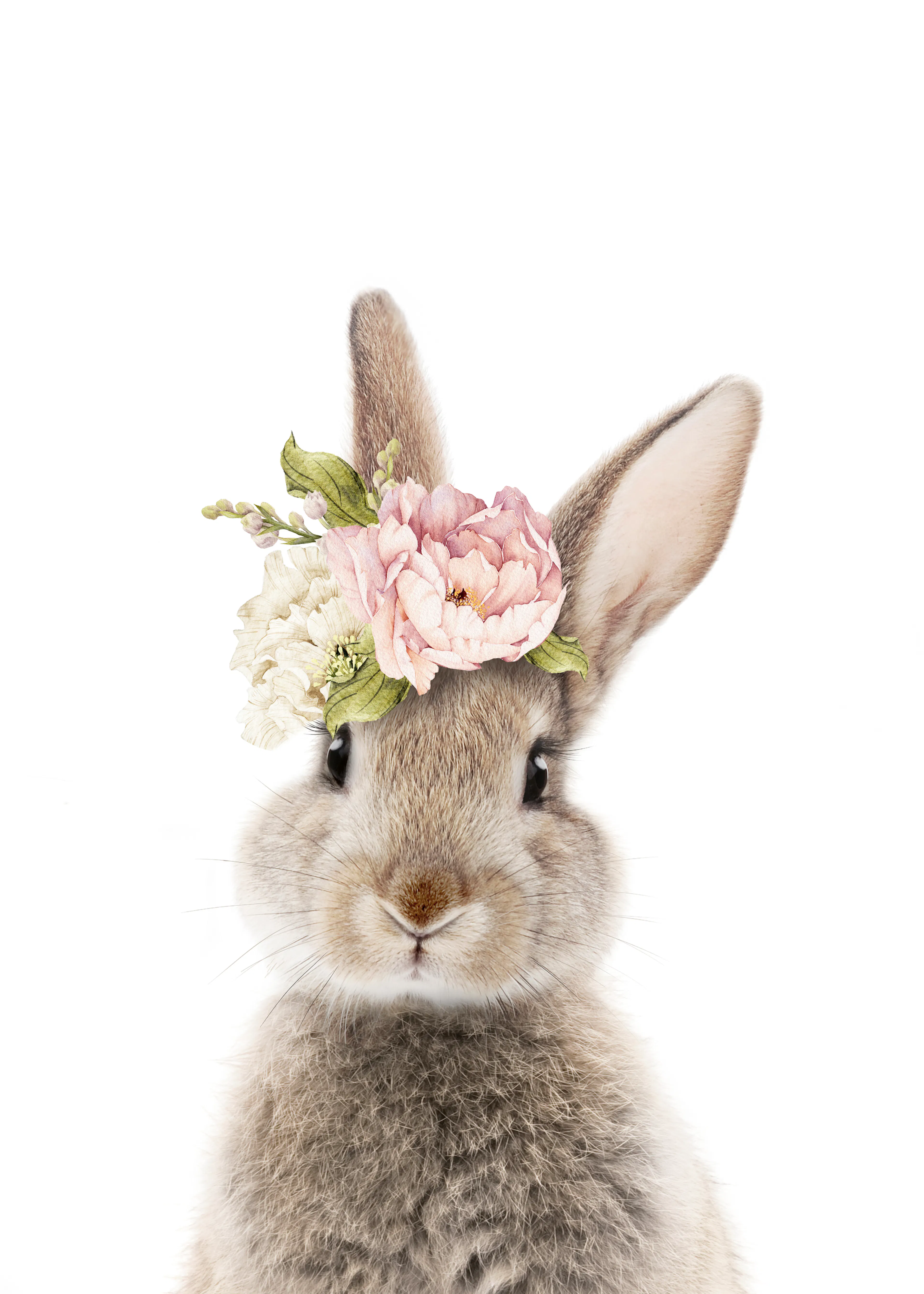 Lila & Lola - Cute Bunny Floral Crown Print 0