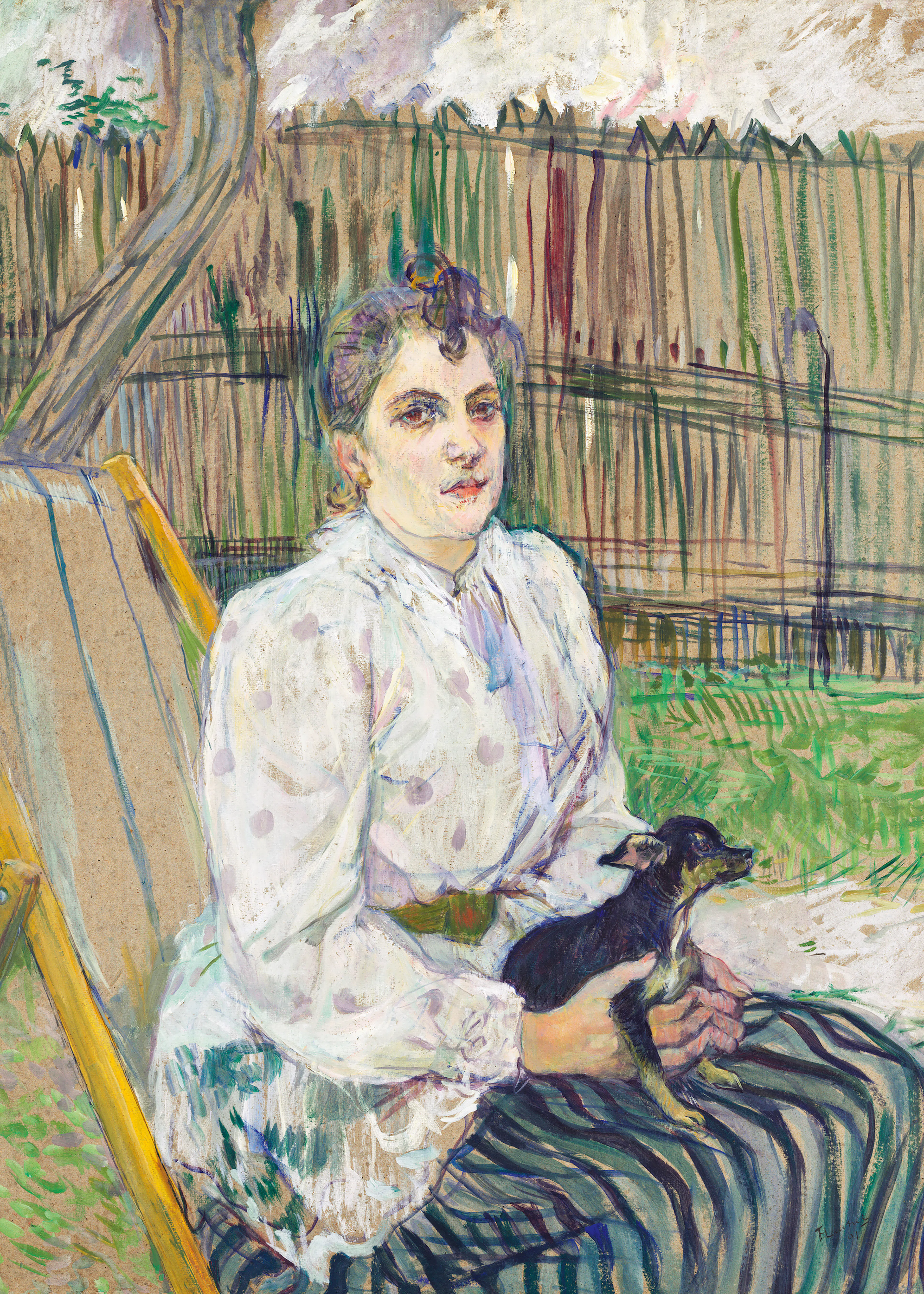 TOULOUSE LAUTREC - Lady With a Dog (1891) Poster 0