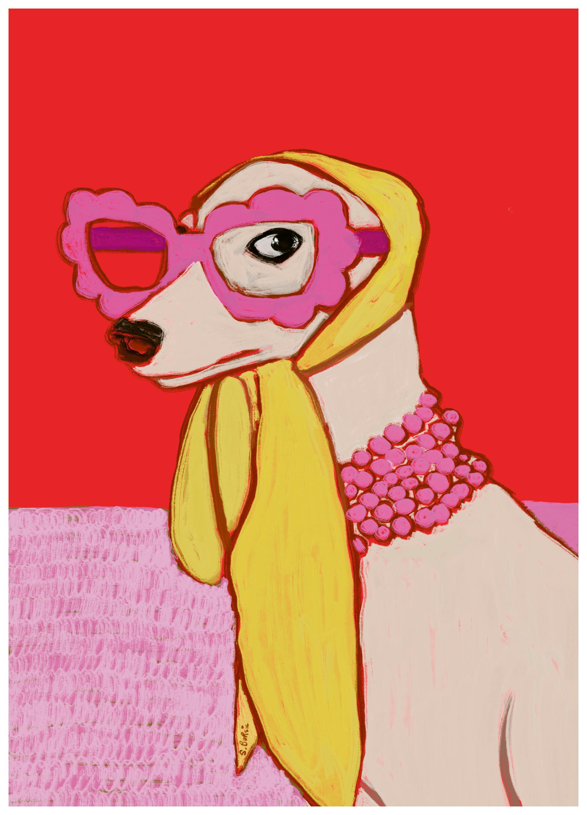 Sharyn Bursic - Stilig Hund med Solbriller Plakat (50x50 cm) - Poster Store