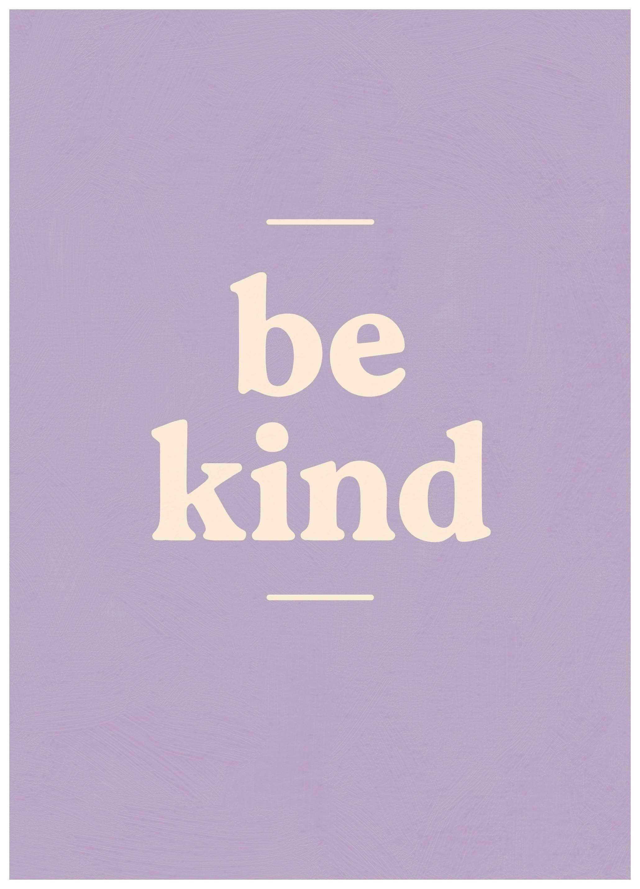 Treechild - Wees Aardig(paars) Poster (50x70 cm) - Poster Store