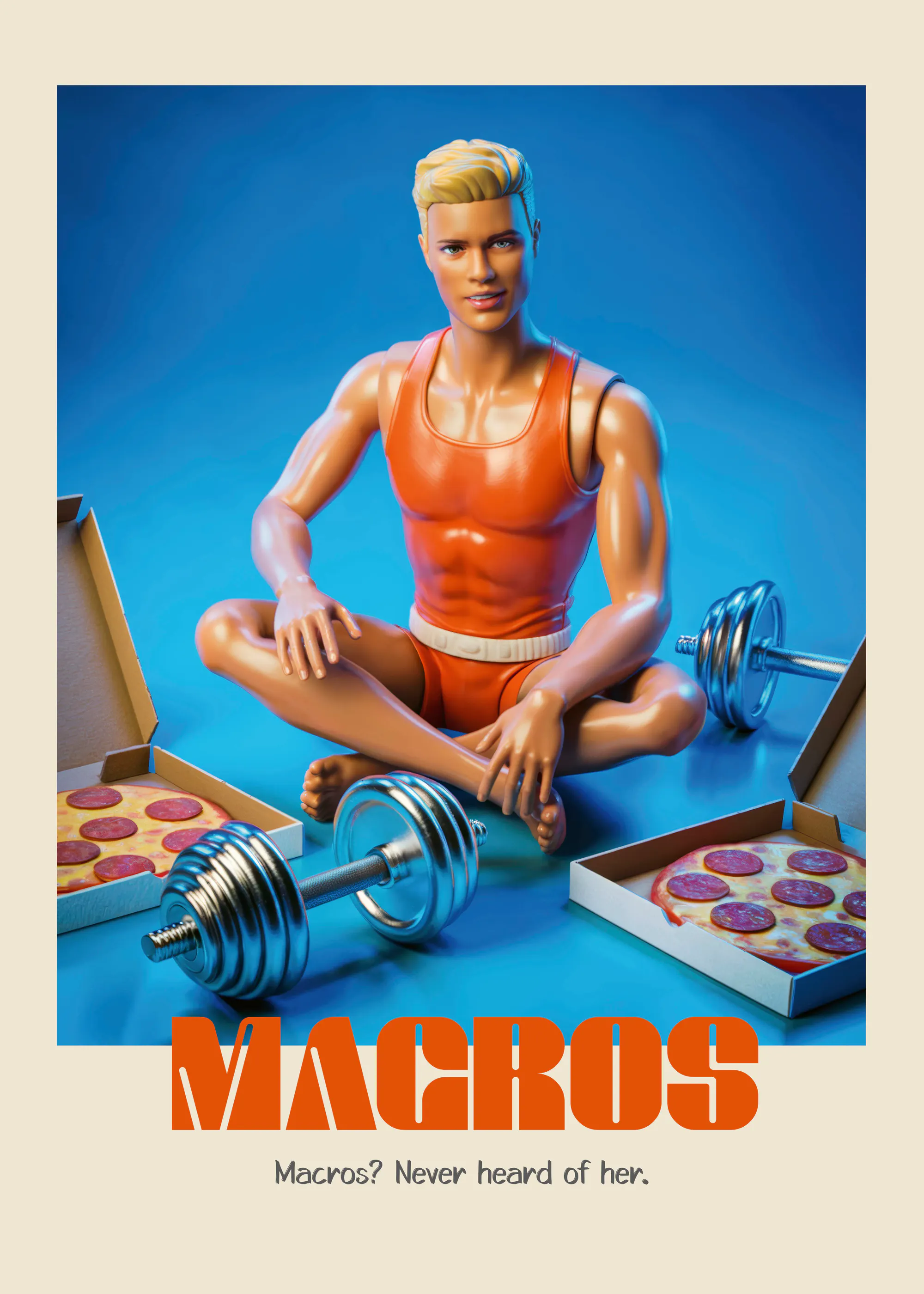 Andreas Magnusson - Muskulös Docka Pizzakväll Poster 0