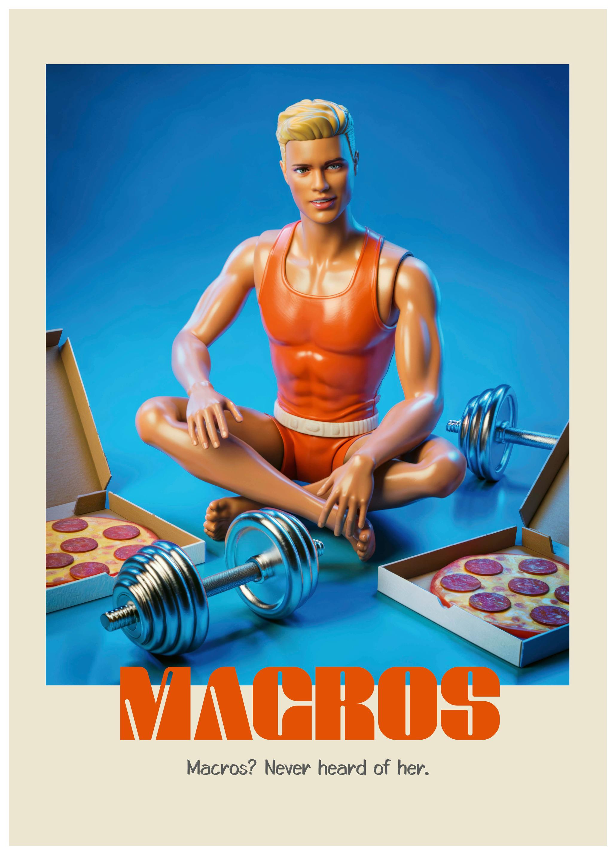 Andreas Magnusson - Muskuløs Dukke Pizzakveld Plakat (30x40 cm) - Poster Store
