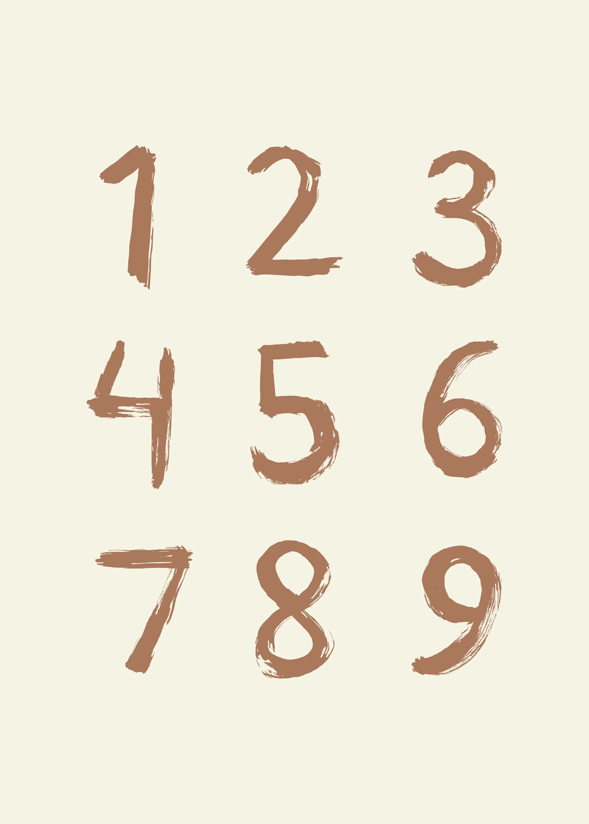 Aminah Eleonora - 手描きの数字 No2 ポスター 0