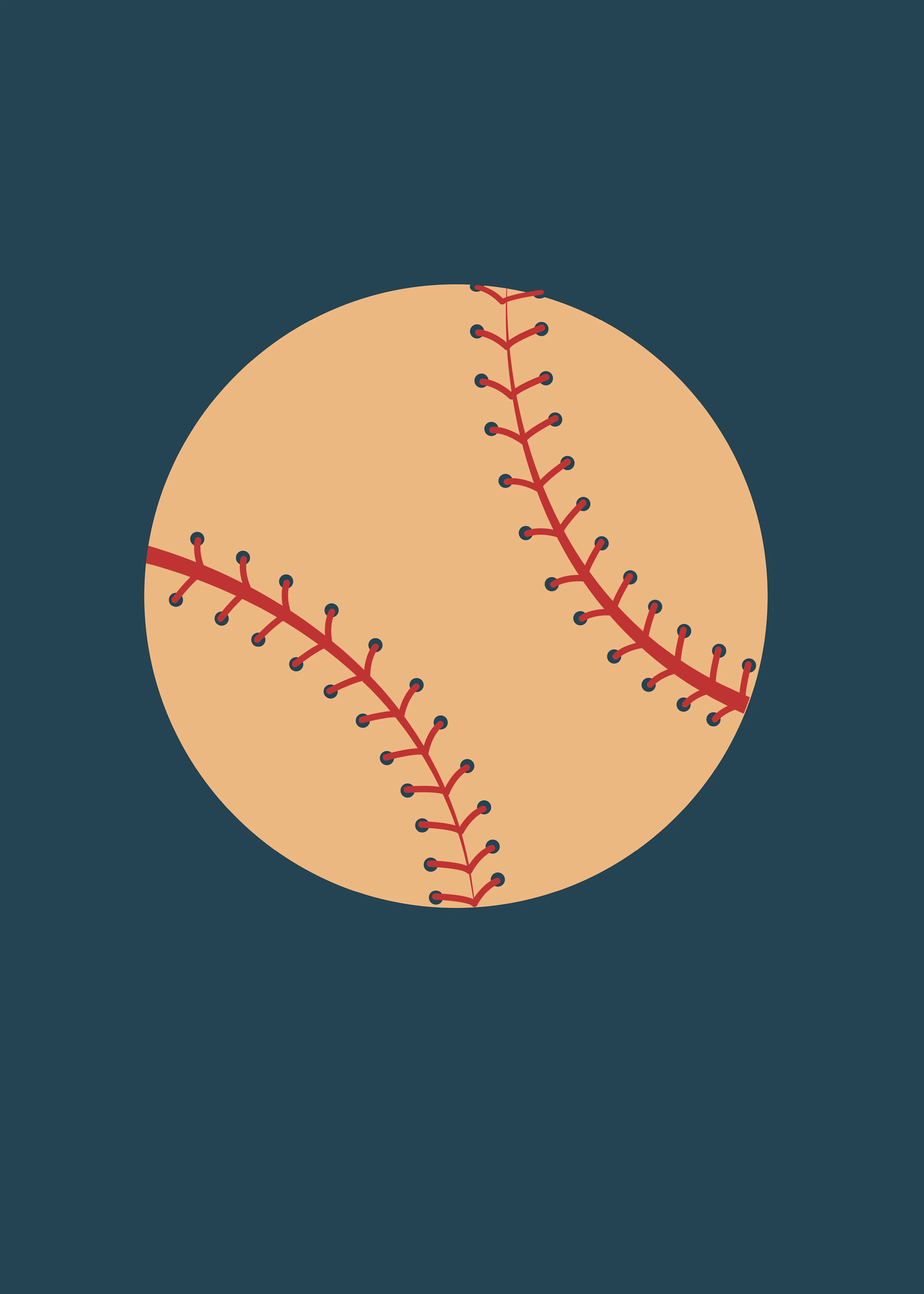 Nicholas - Red Stitched Baseball Poster 0