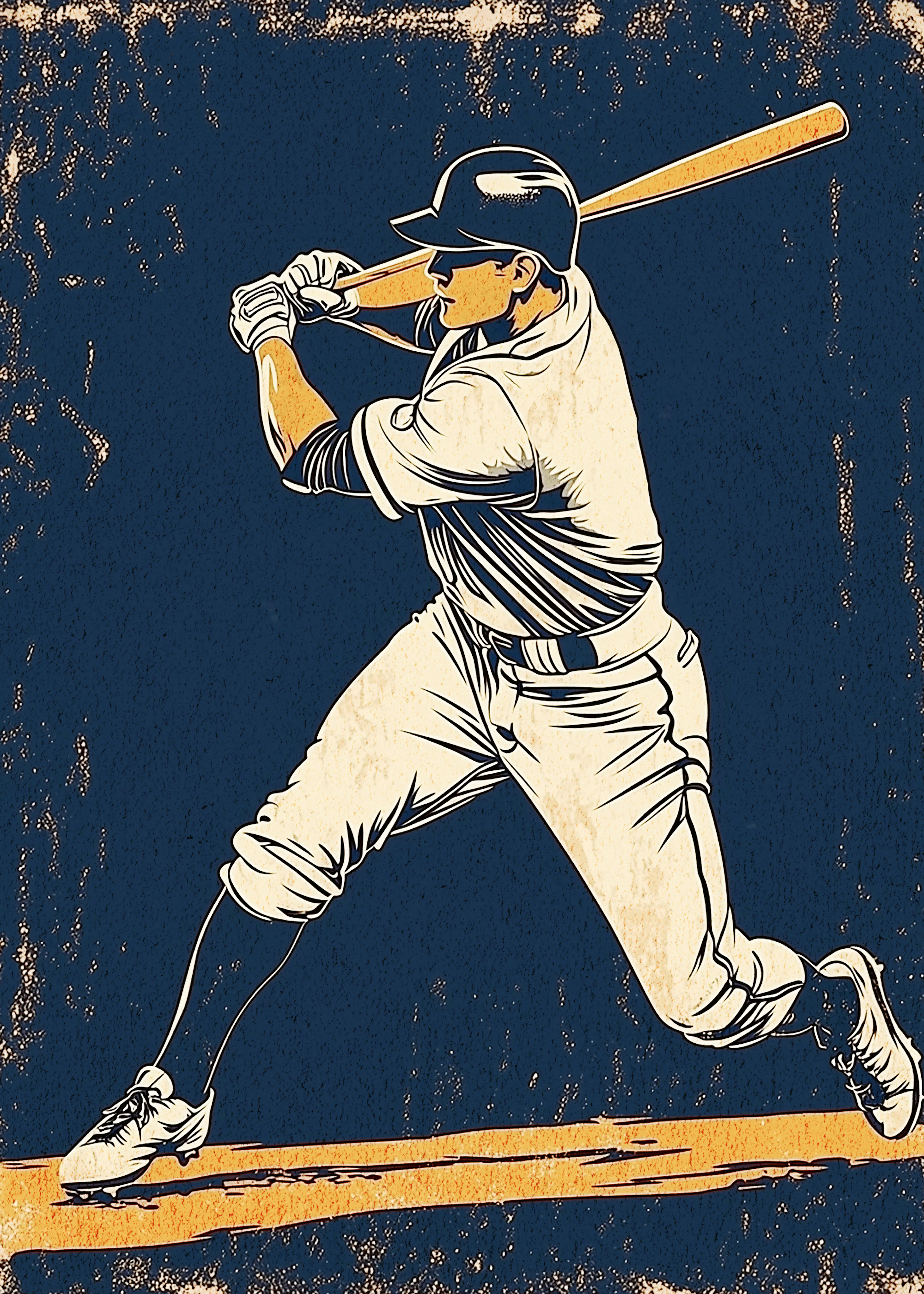 Pictufy Studio IV - Vintage Baseball Batter Print 0