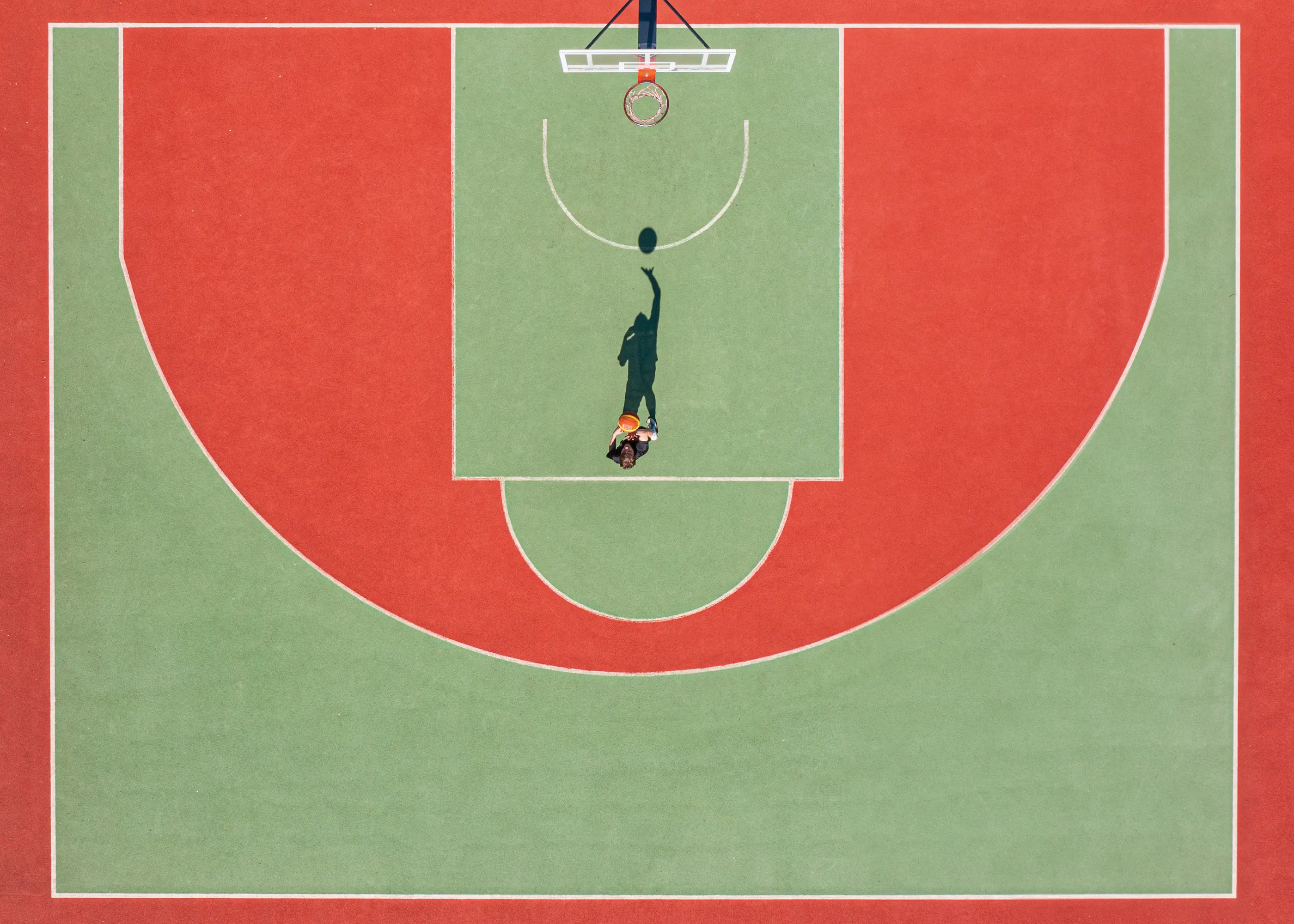 Kateryna Polishchuk - Aerial Basketball Shot Print 0