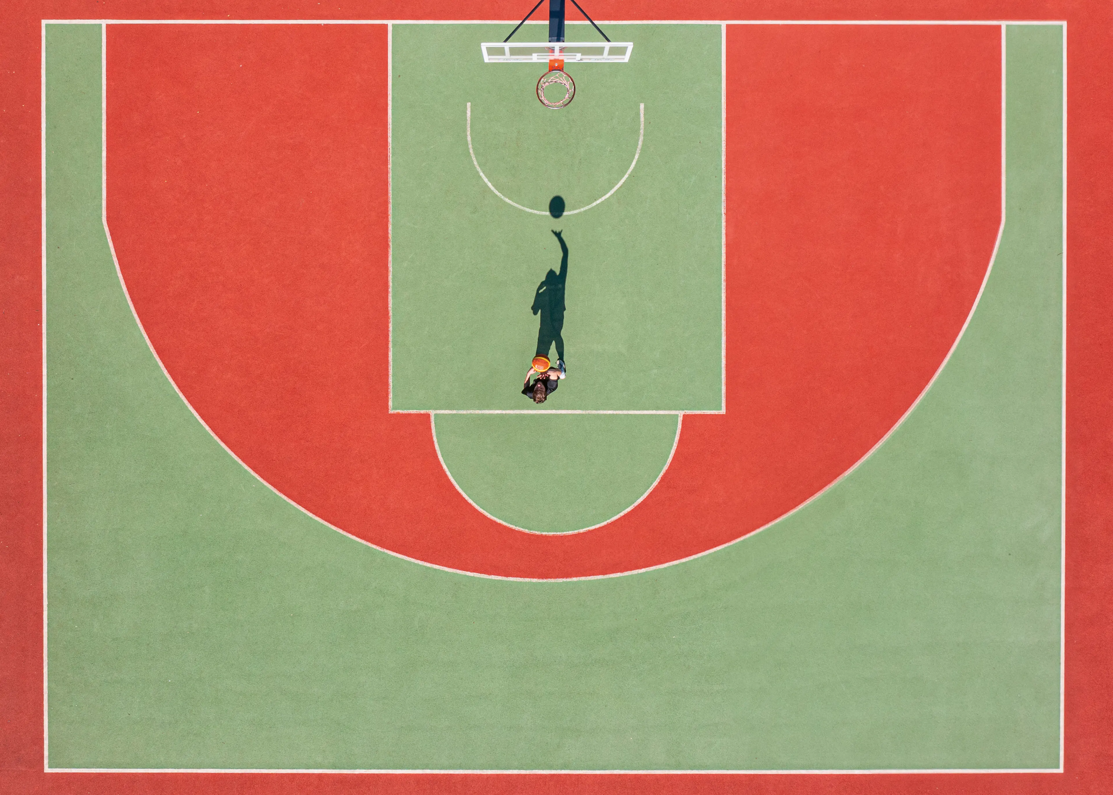 Kateryna Polishchuk - Aerial Basketball Shot Print 0