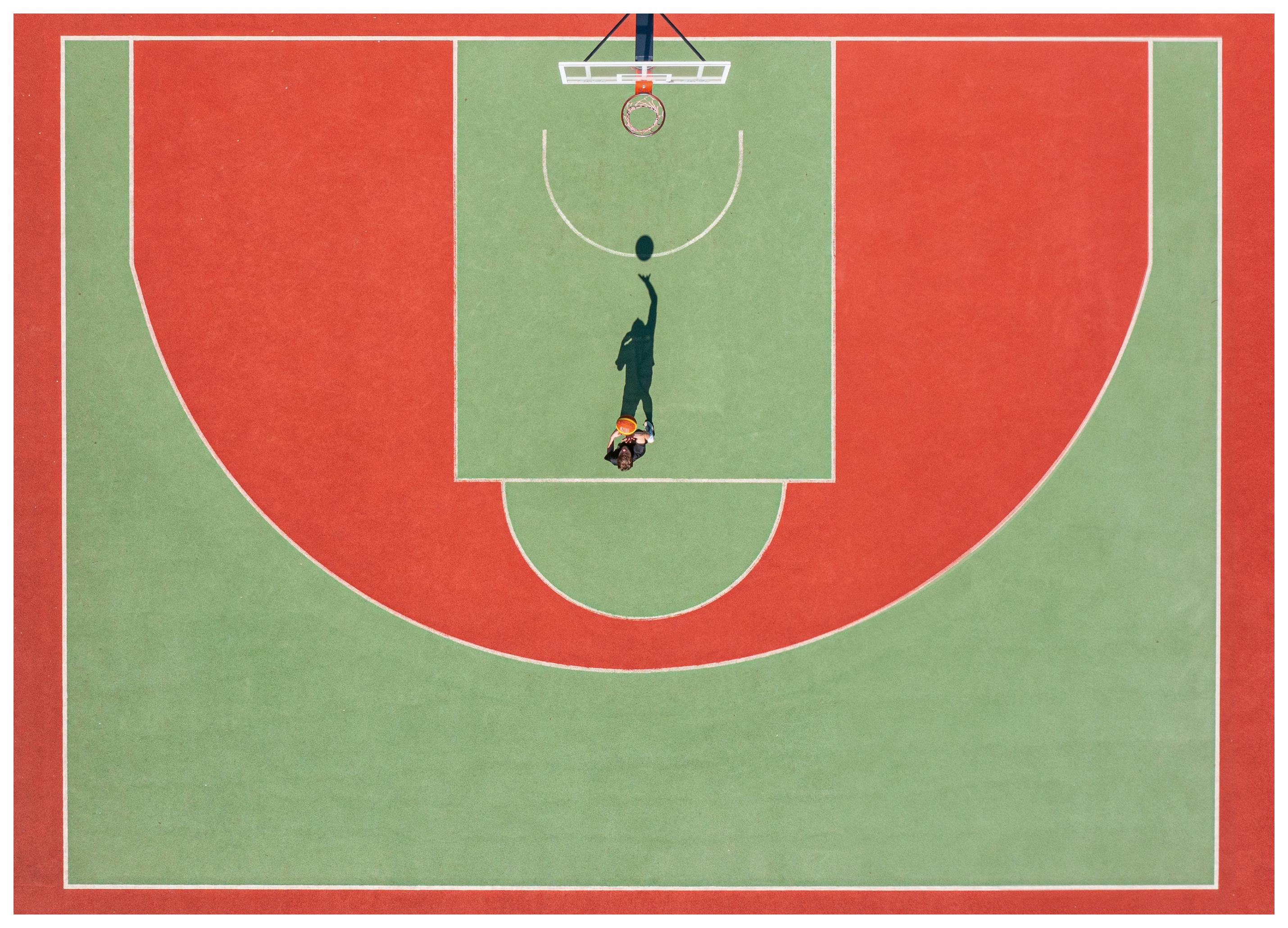 Kateryna Polishchuk - Aerial Basketball Shot Poster (30x40 cm) - Poster Store