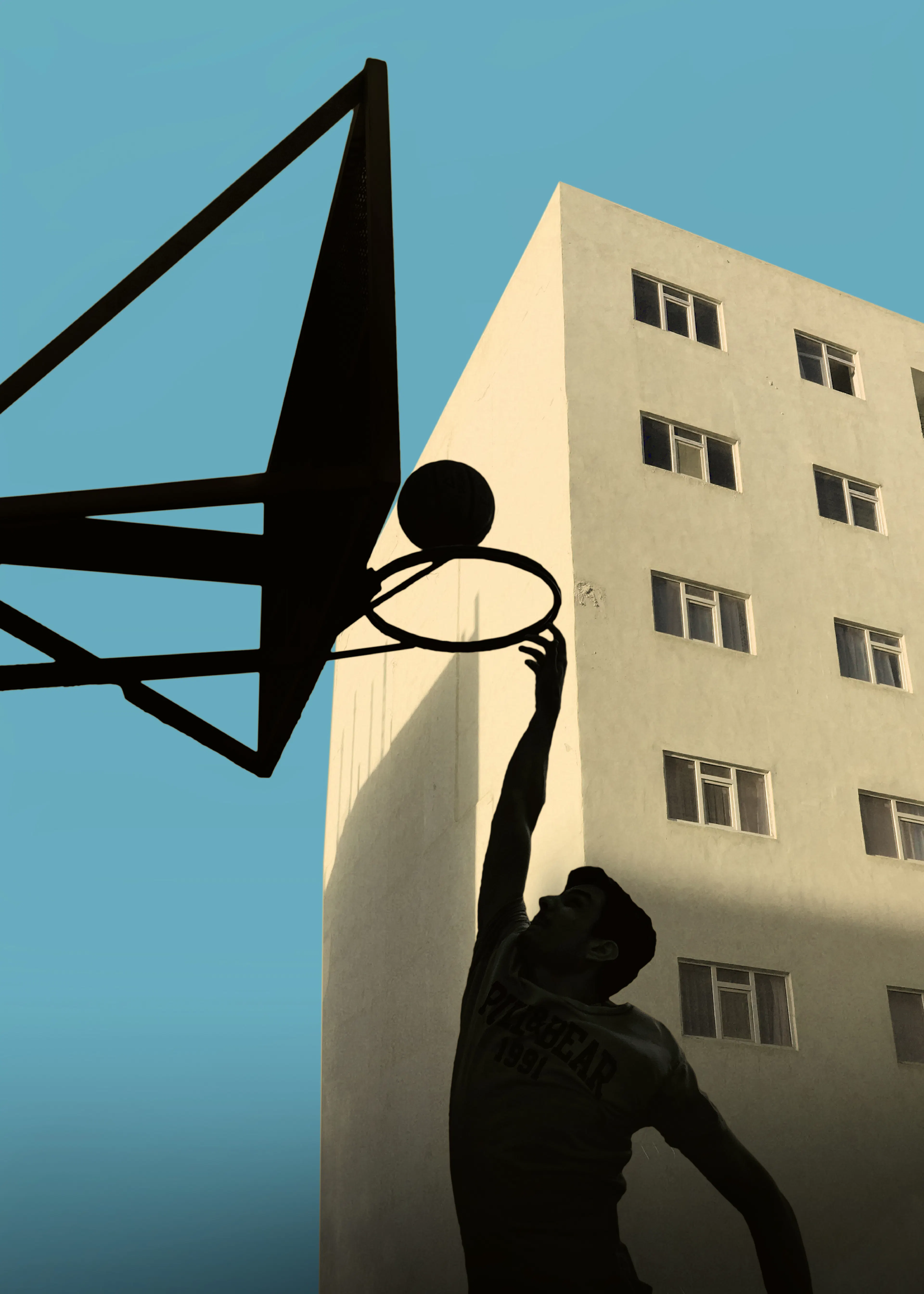 Sajad Aslani - Dunking Against City Sky Poster 0