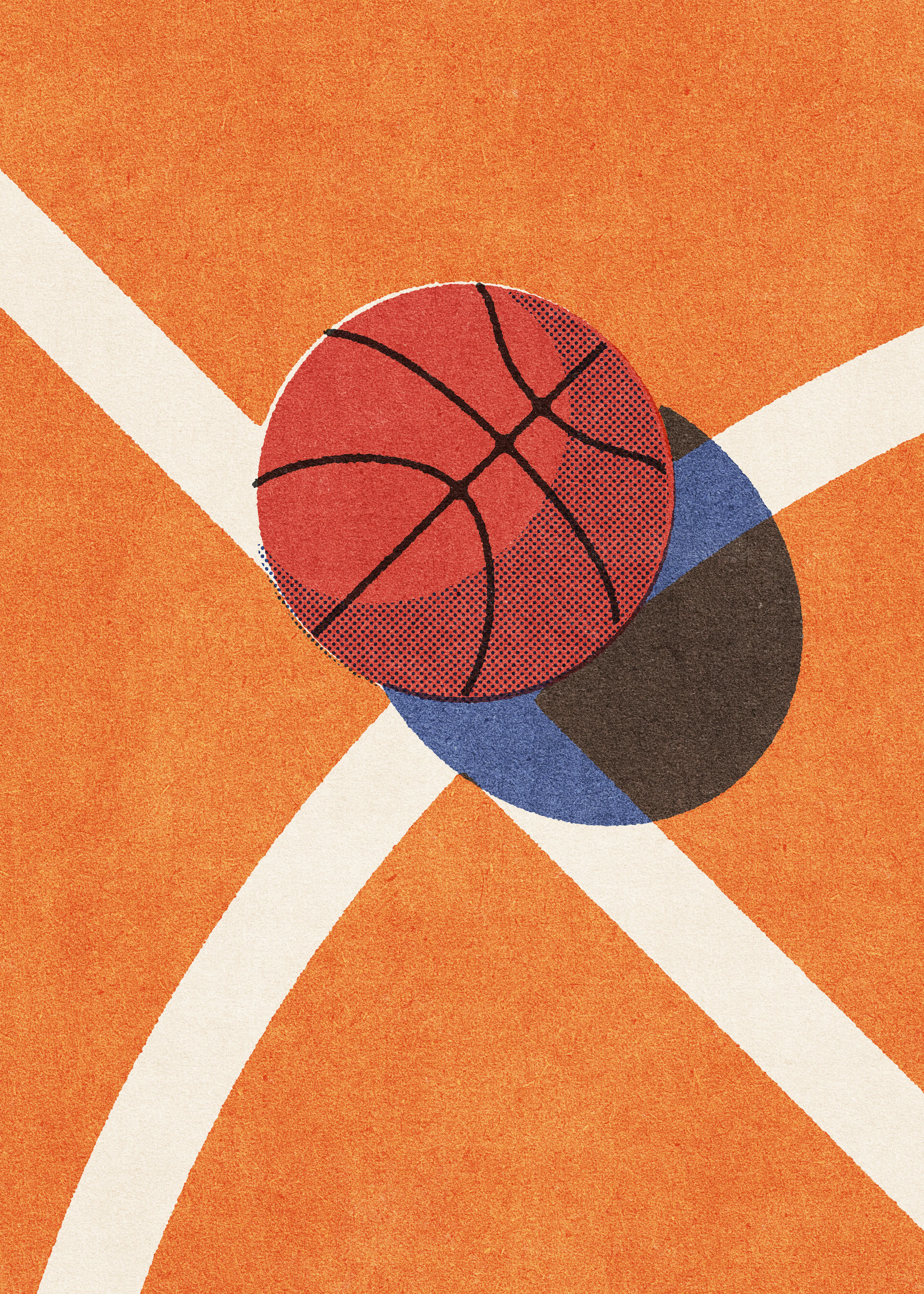 Daniel Coulmann - Basketball Court Minimal Poster 0
