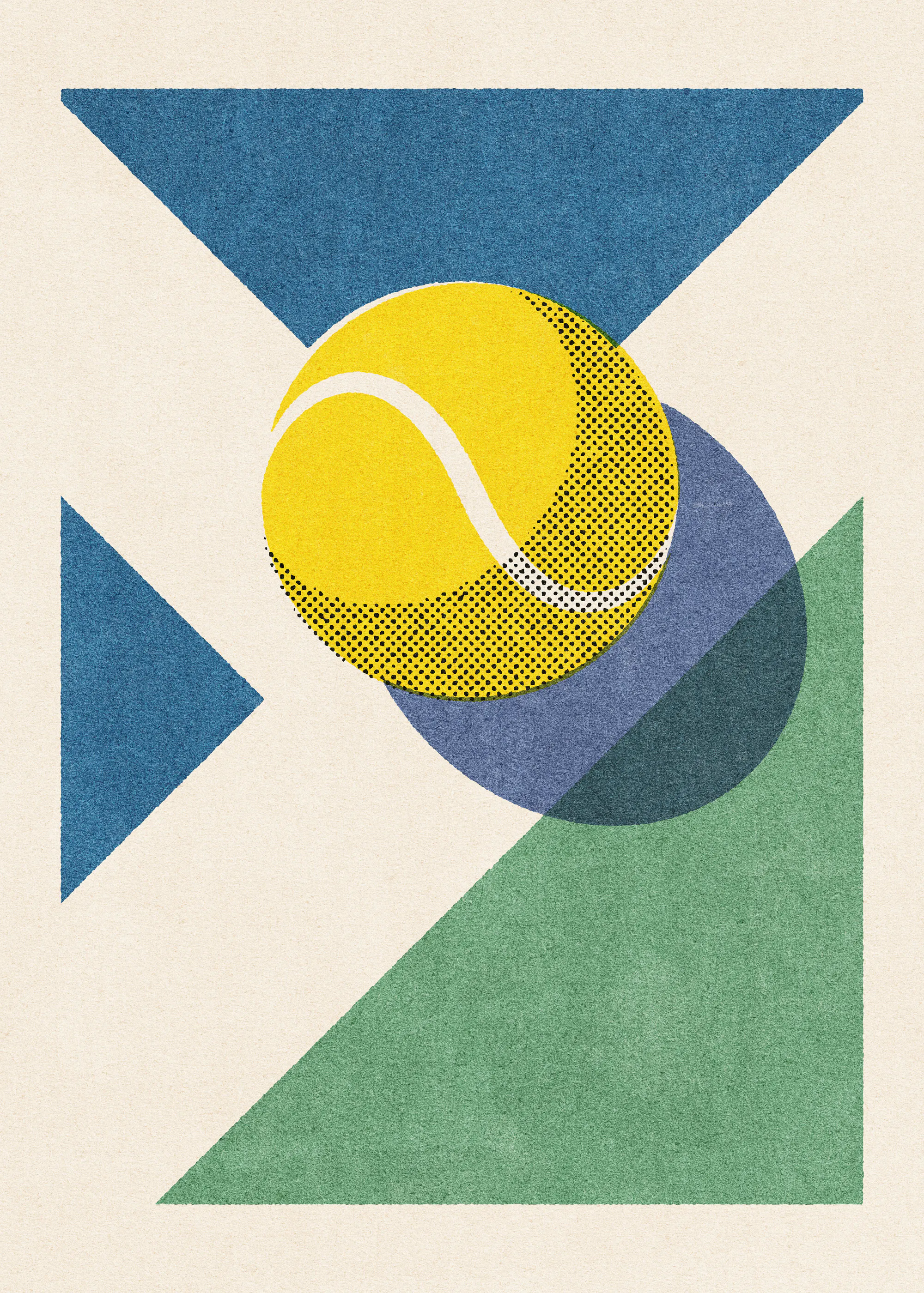 Daniel Coulmann - Geometric Tennis Ball Print 0