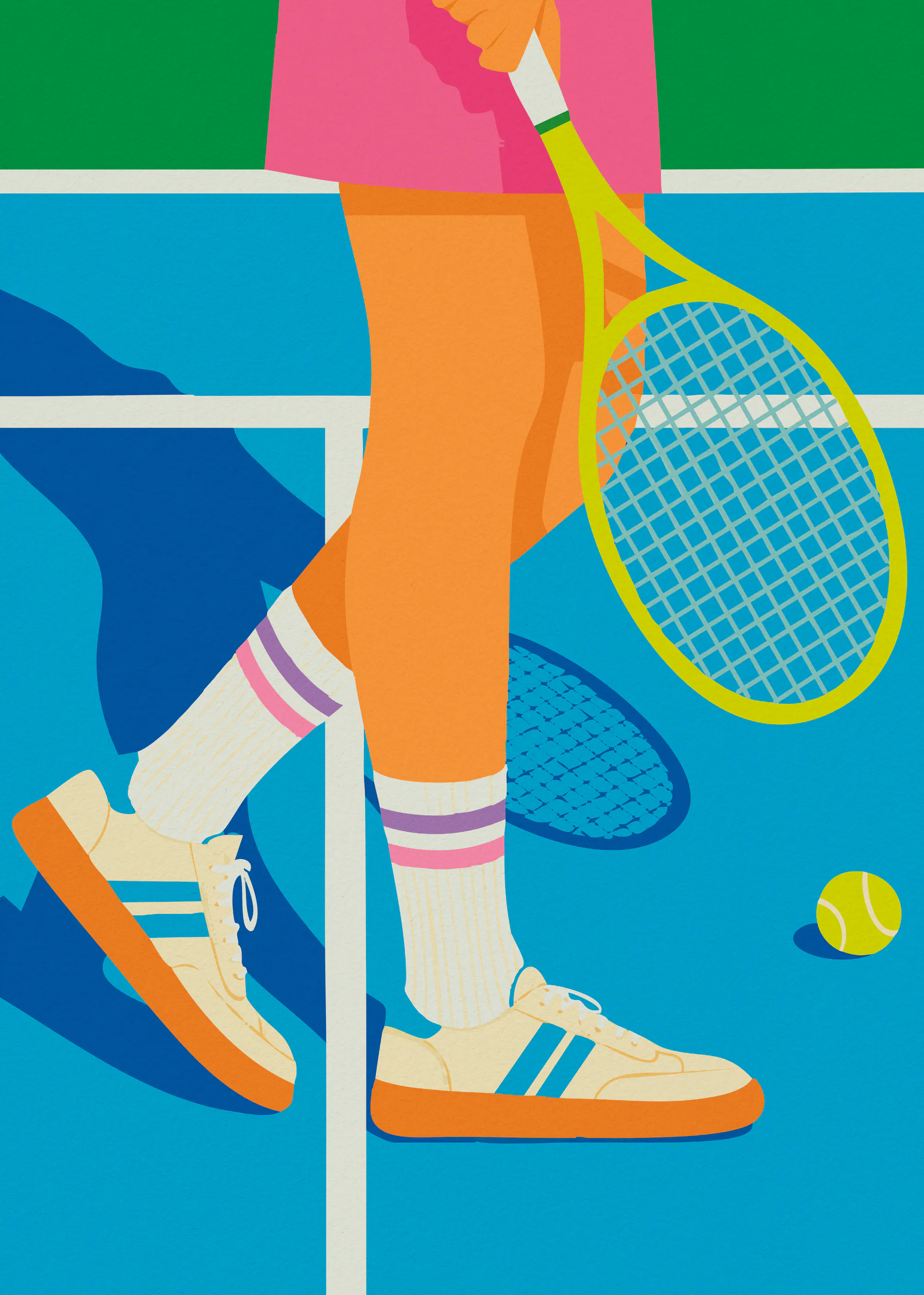 Andreas Magnusson - Retro Tennis Player Print 0