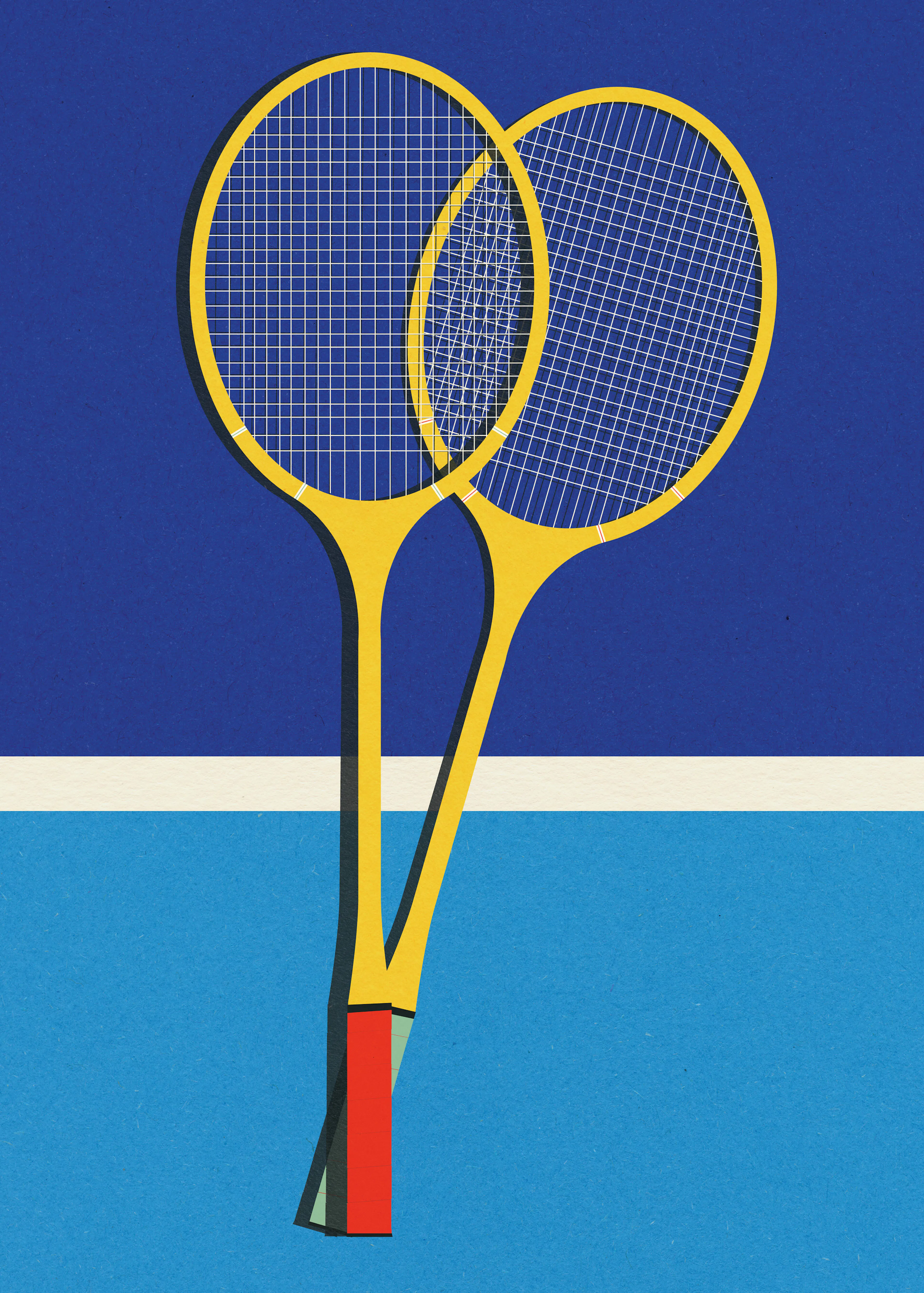 Rosi Feist - Wooden Badminton Rackets Print 0