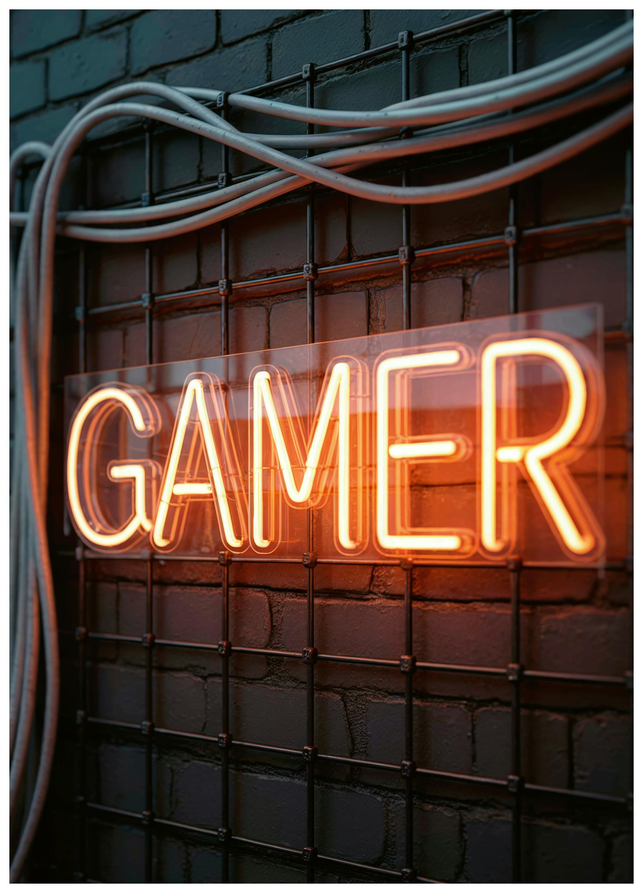 Andreas Magnusson - Enseigne néon gamer Poster - Poster Store