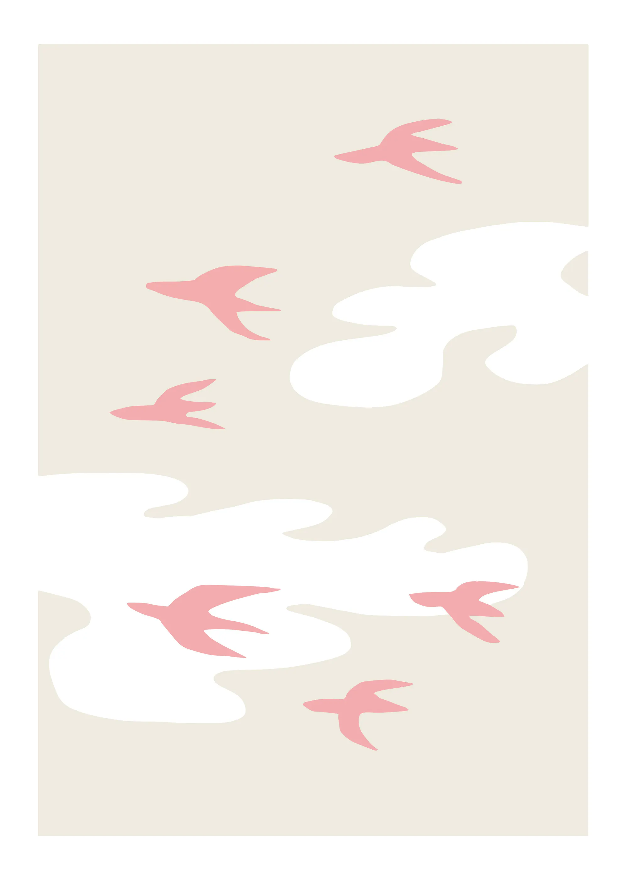 Pictufy Studio II - Flygande rosa fåglar Poster 0