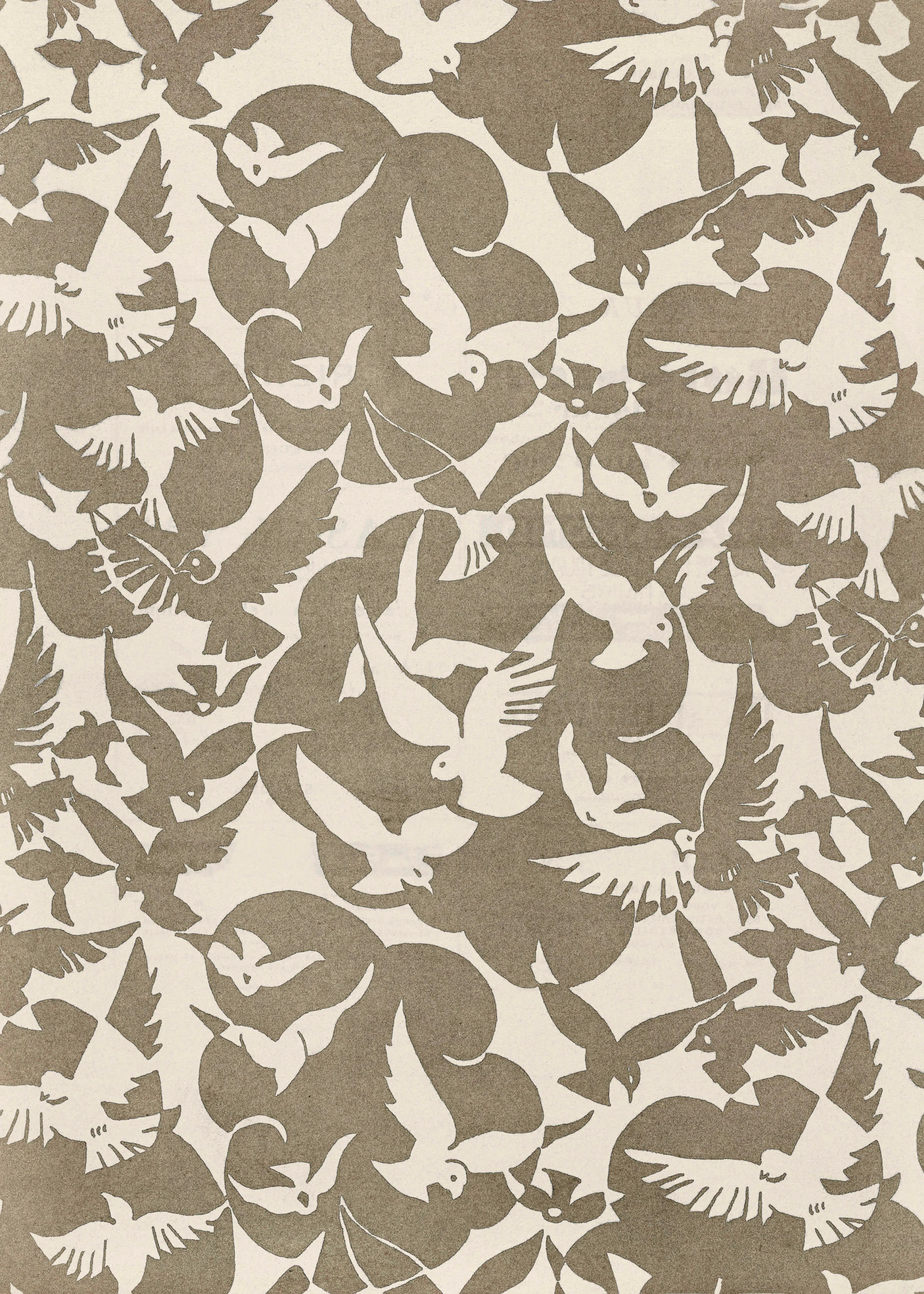 Wild Violets - Doves In Flight Pattern Poster 0