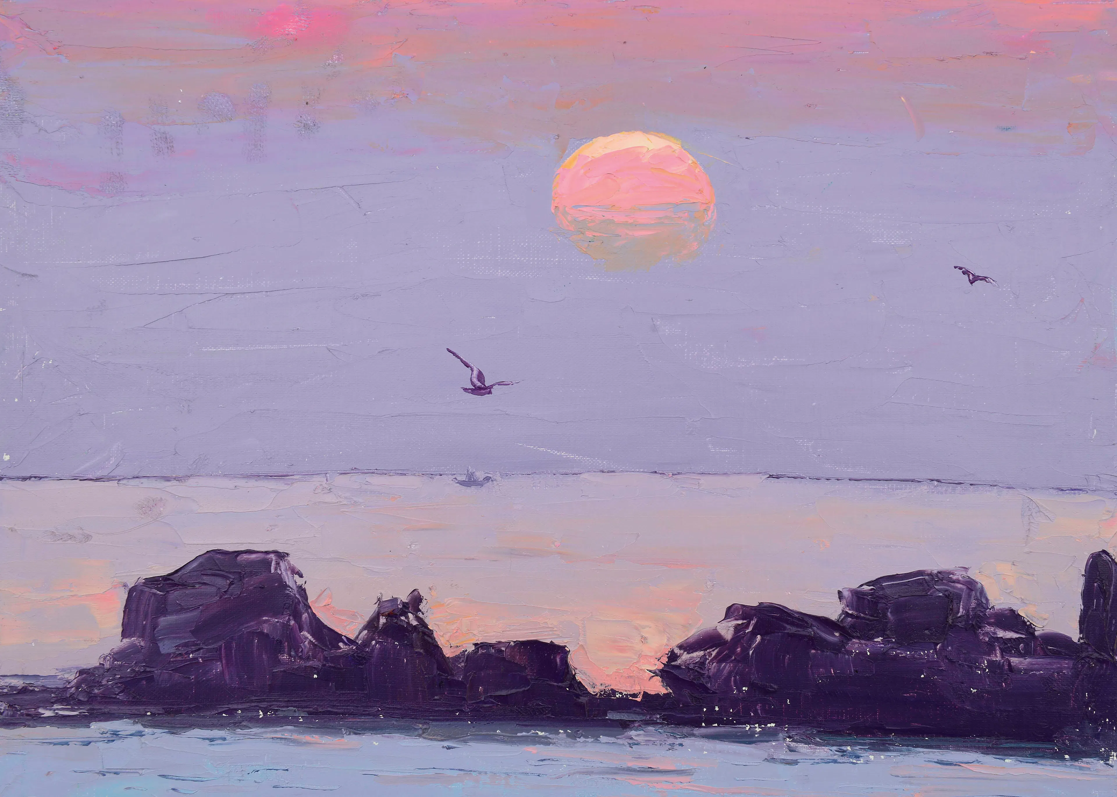 Jukyong Park - Purple Ocean Sunset ポスター 0