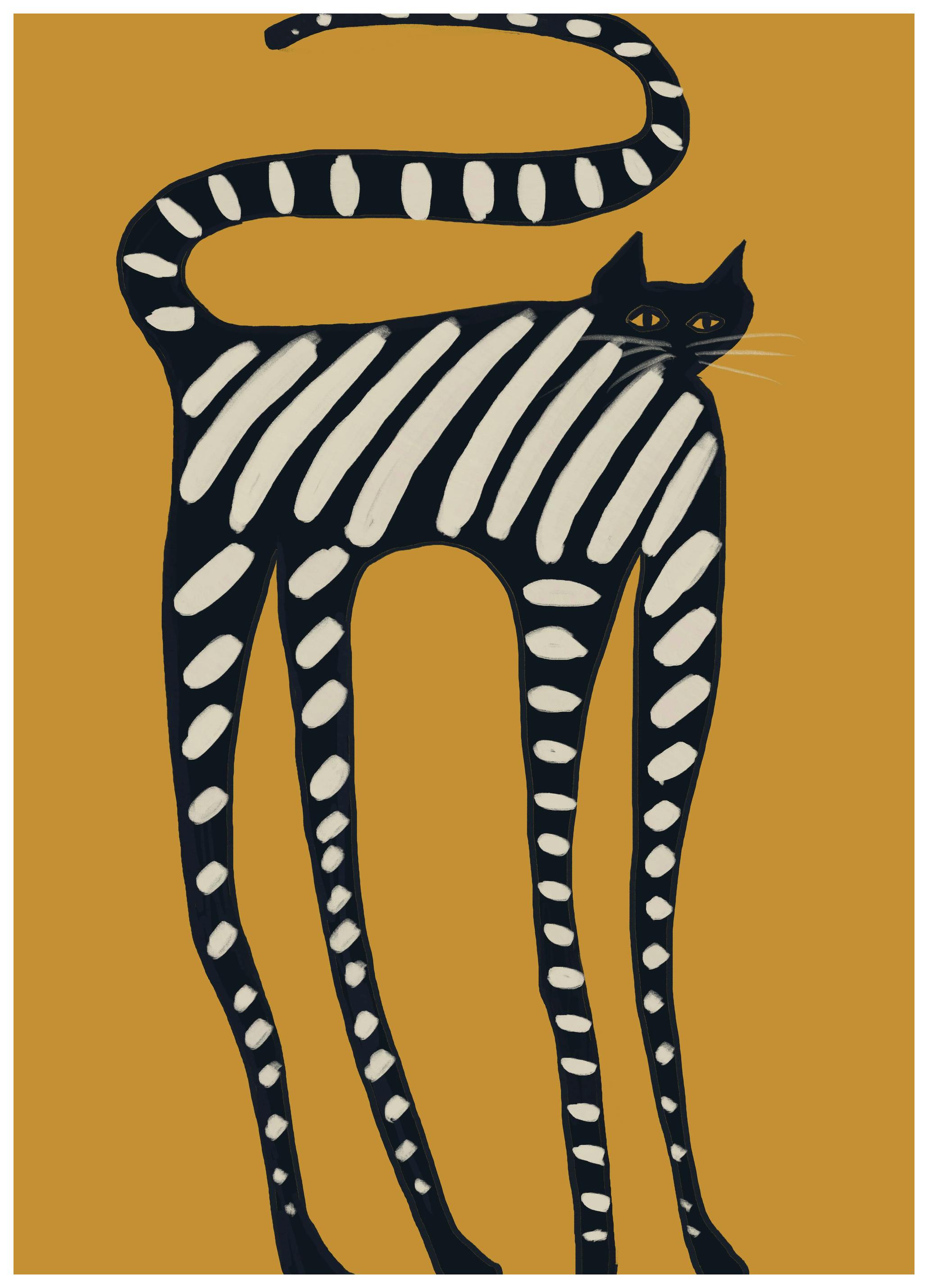 The Art Concept - Elegant Striped Cat Poster (70x100 cm) - Poster Store