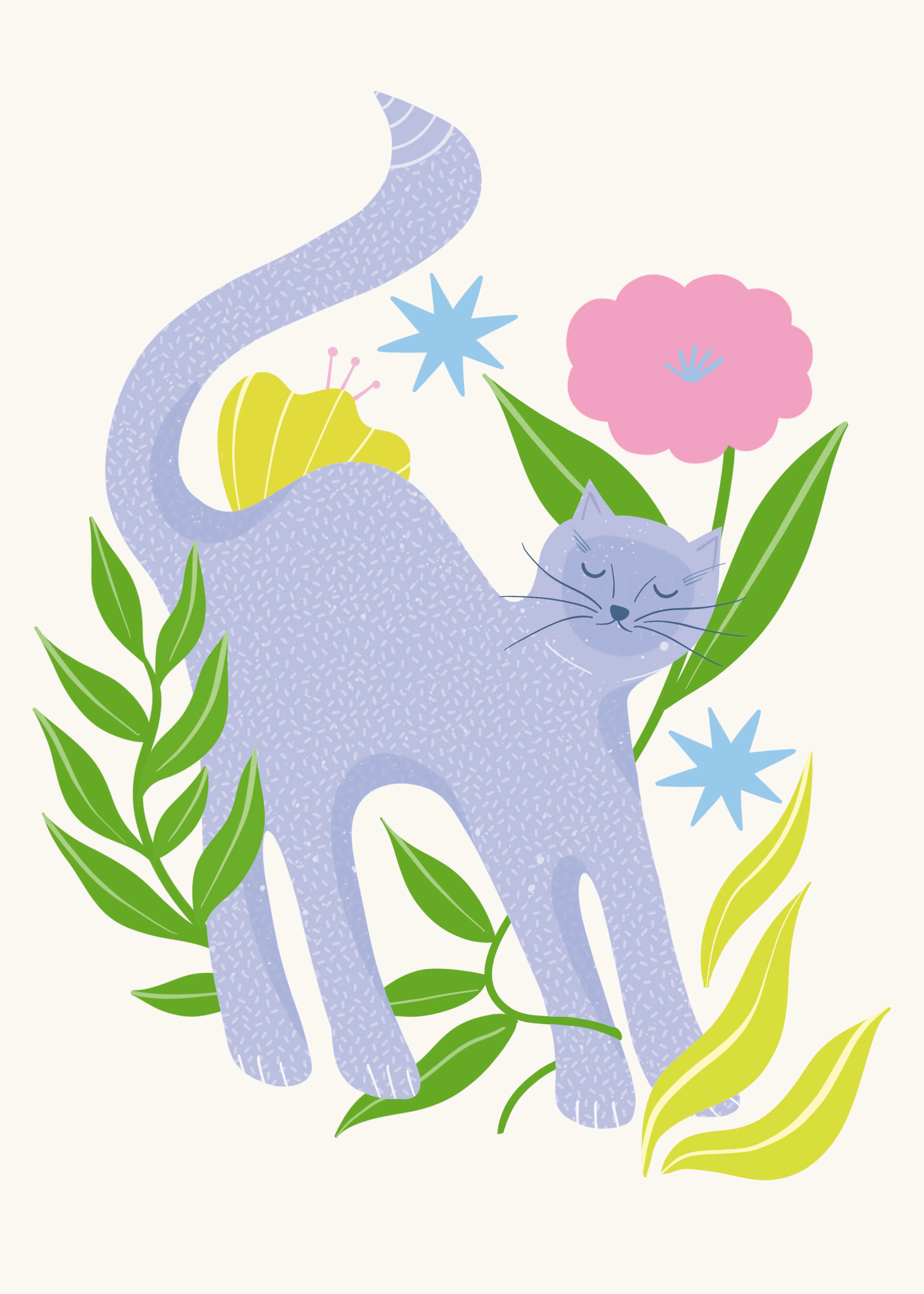 Melissa Donne - Cat in Flower Garden Poster 0