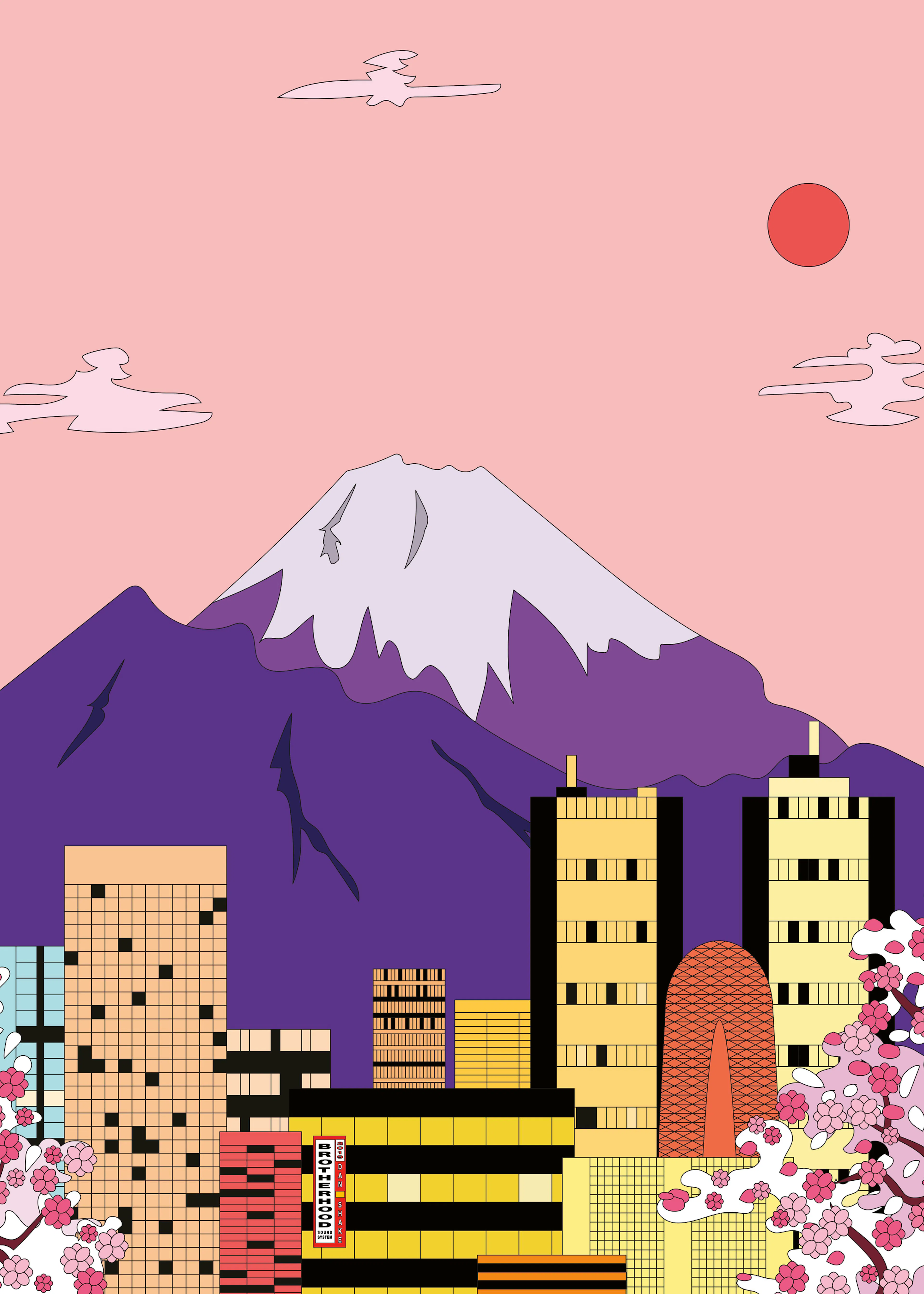 Will Da Costa - Mount Fuji City Sakura Poster 0