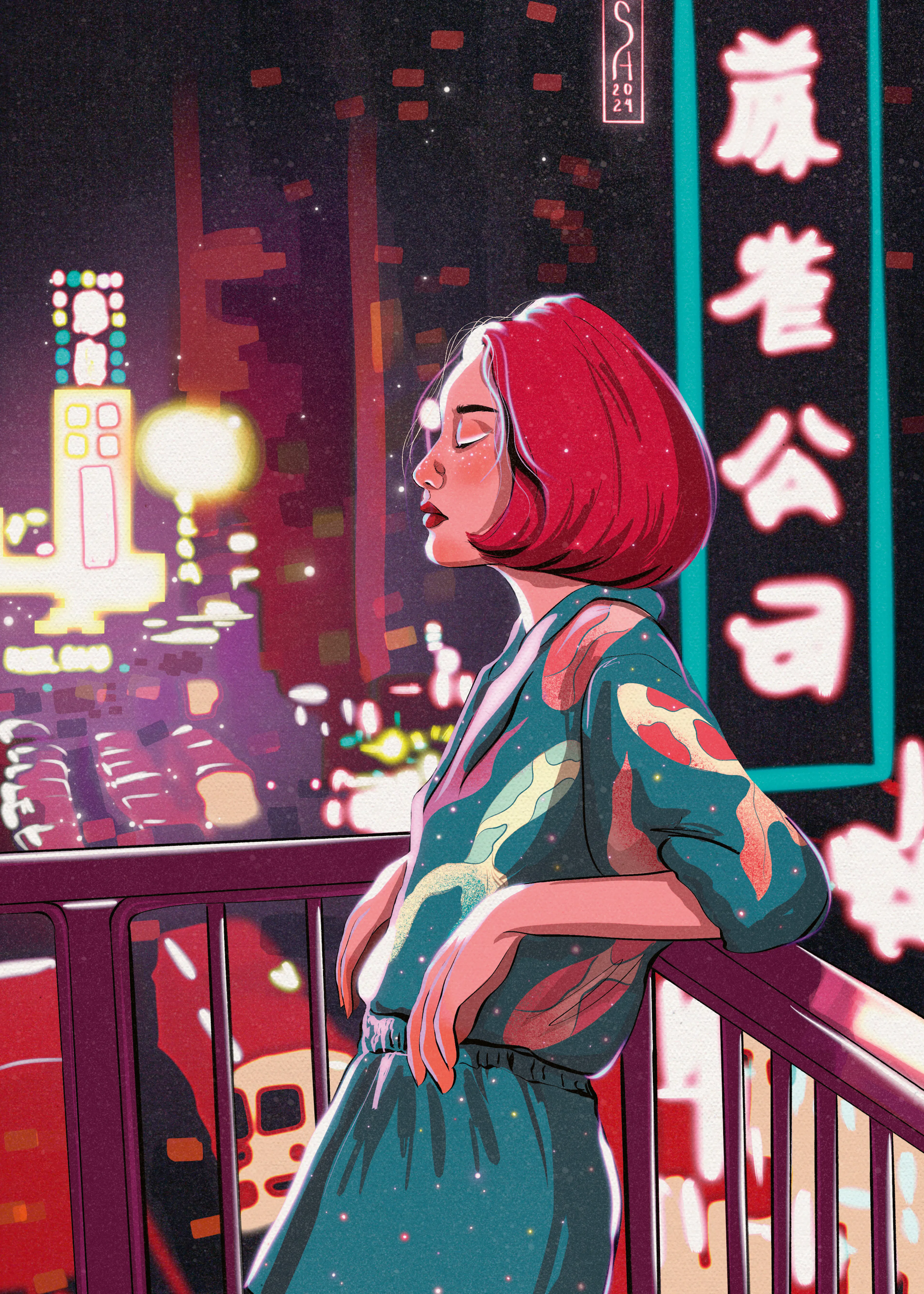 Sarah Oliveira - Riflesso Notturno di Tokyo Poster 0