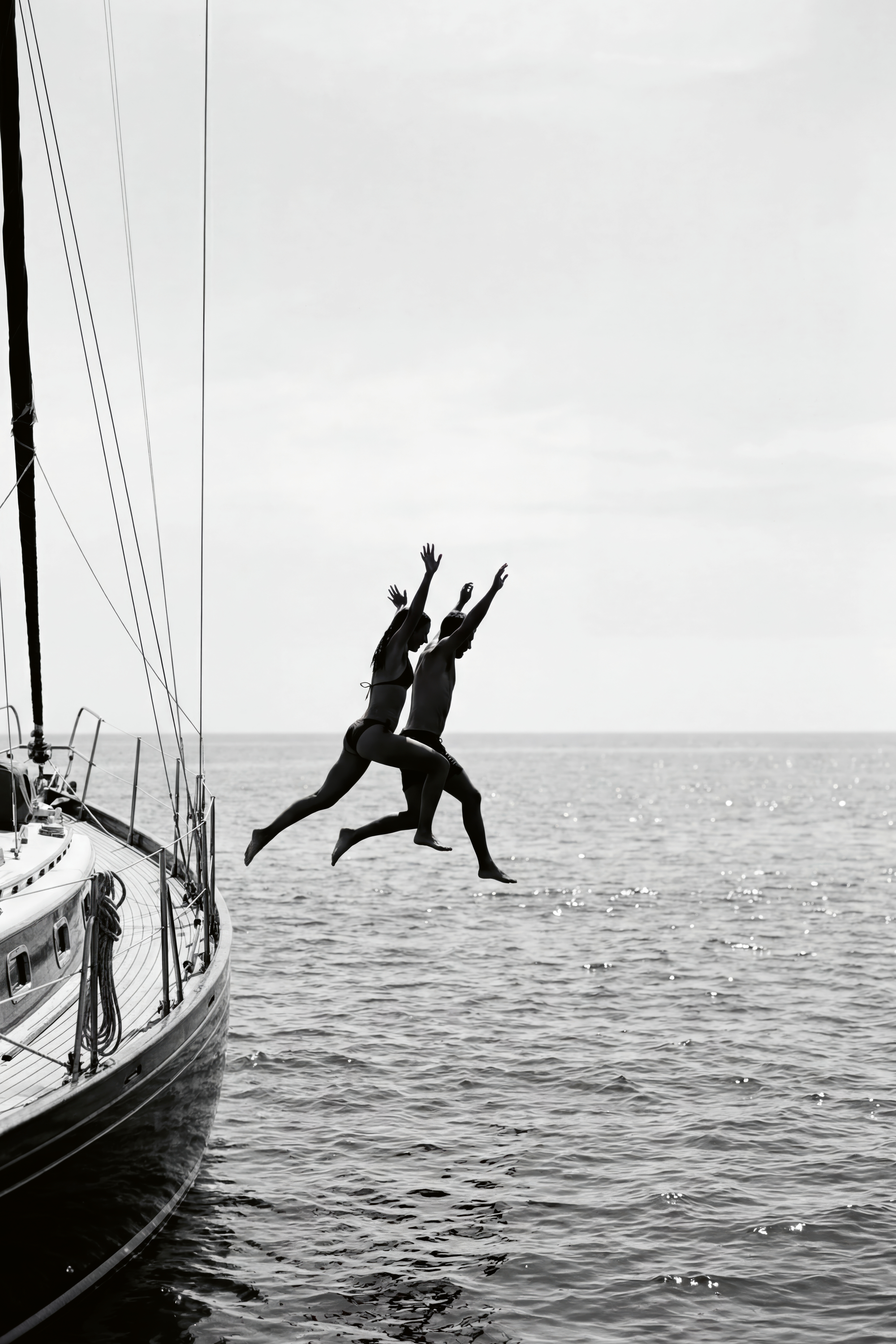 Couple's Ocean Dive Poster - Zeilboot | Poster Store NL