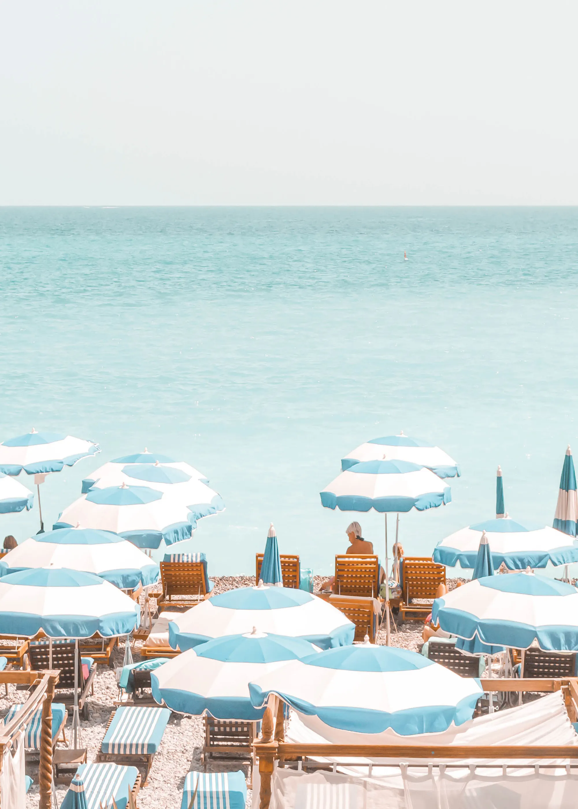 Talitha McQueen - Turquoise Beach Umbrellas Poster 0