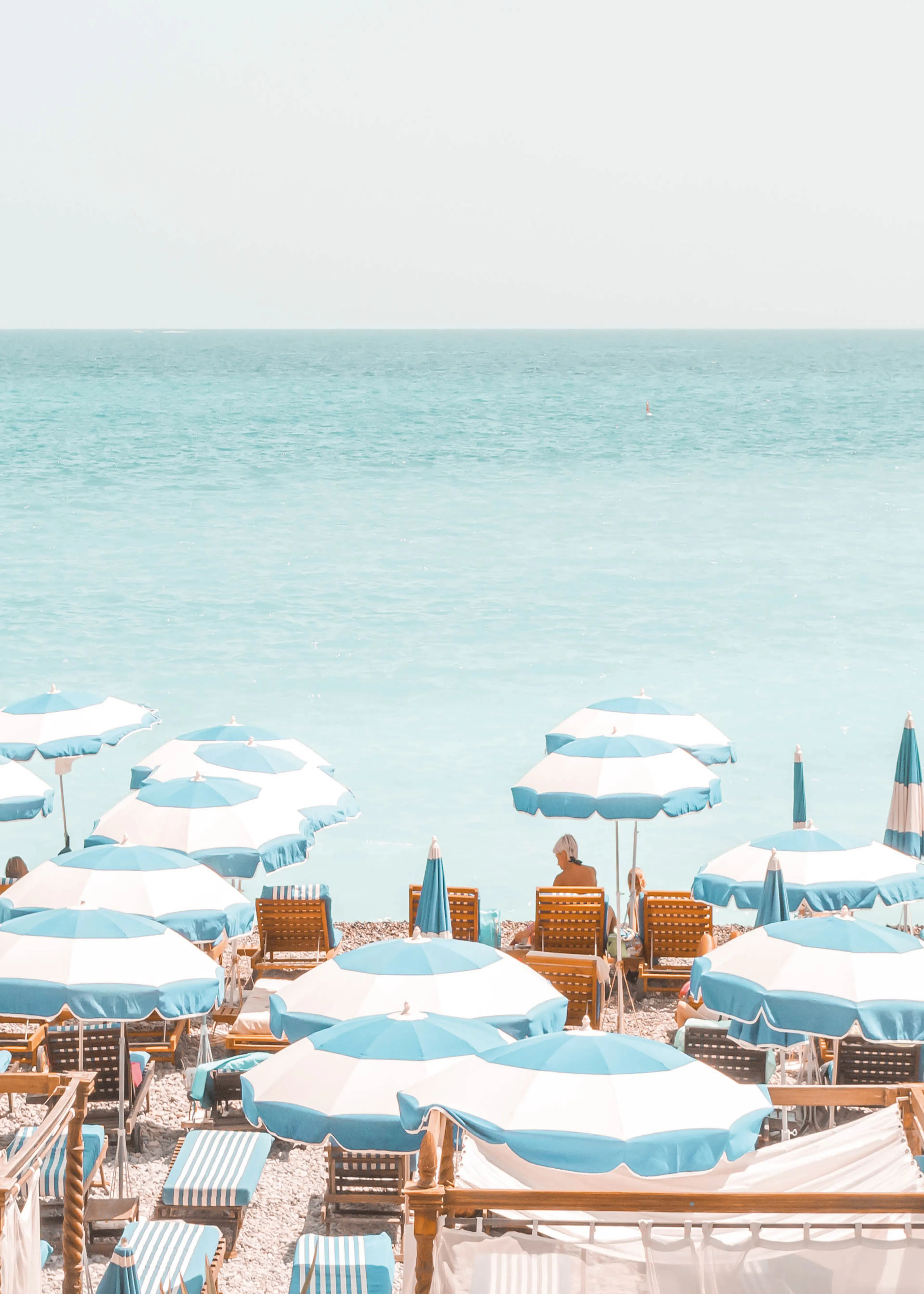 Talitha McQueen - Turquoise Beach Umbrellas Poster 0
