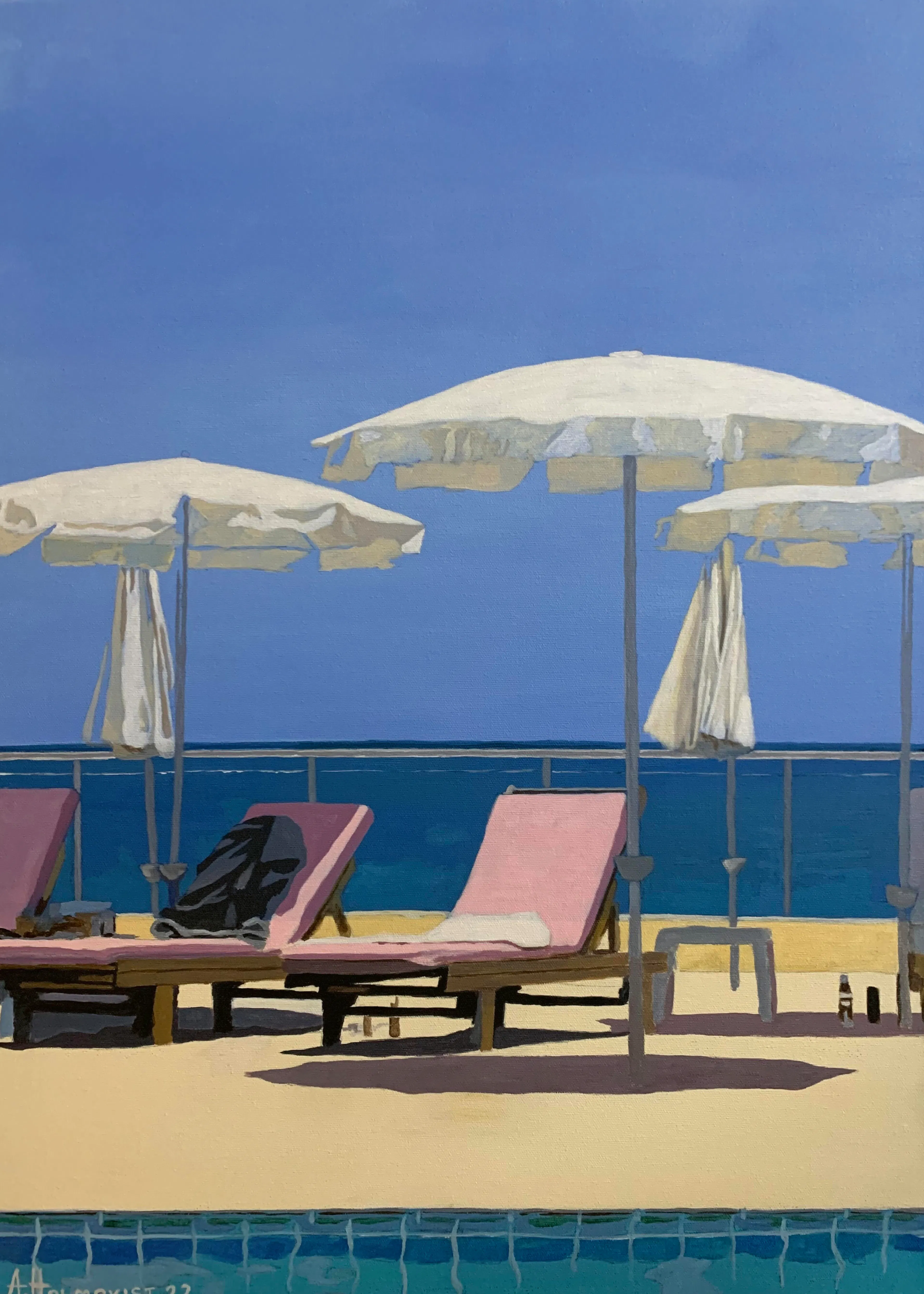 Borgenhag Holmqvist - Solstolar på sommarstrand Poster 0