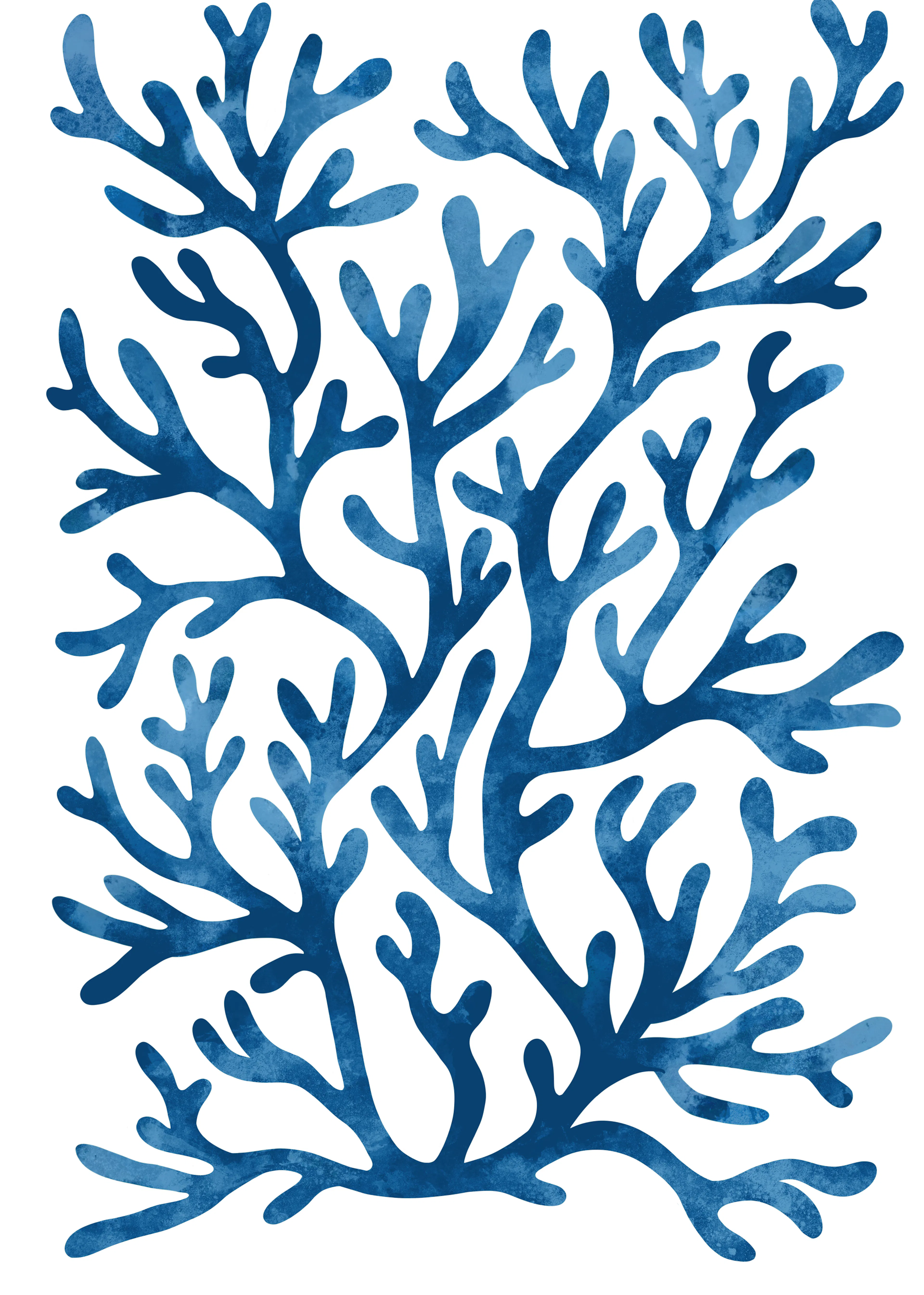EMELIEmaria - Akvarell Blå Korall Plakat 0