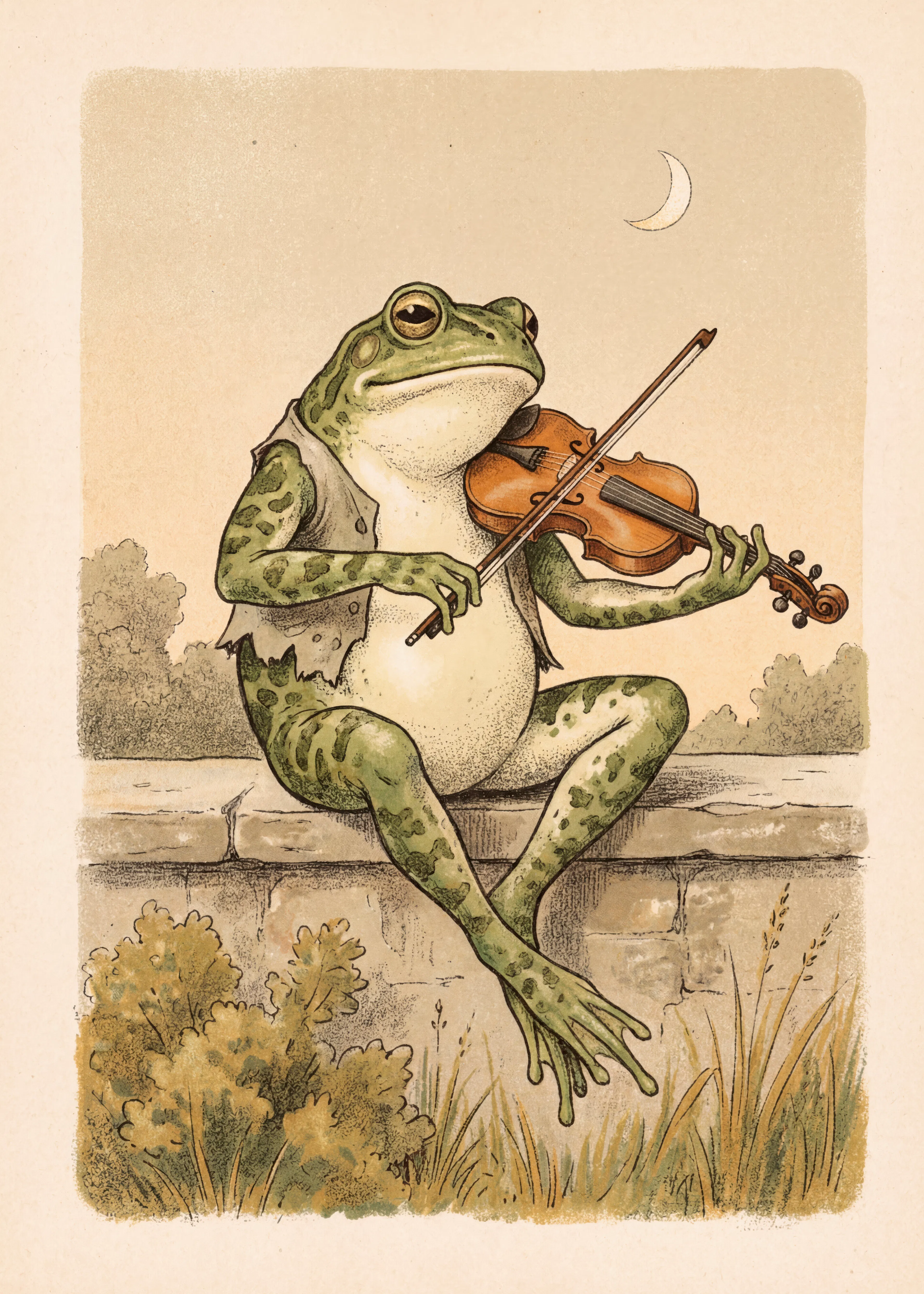 Andreas Magnusson - Moonlit Frog Fiddler Poster 0