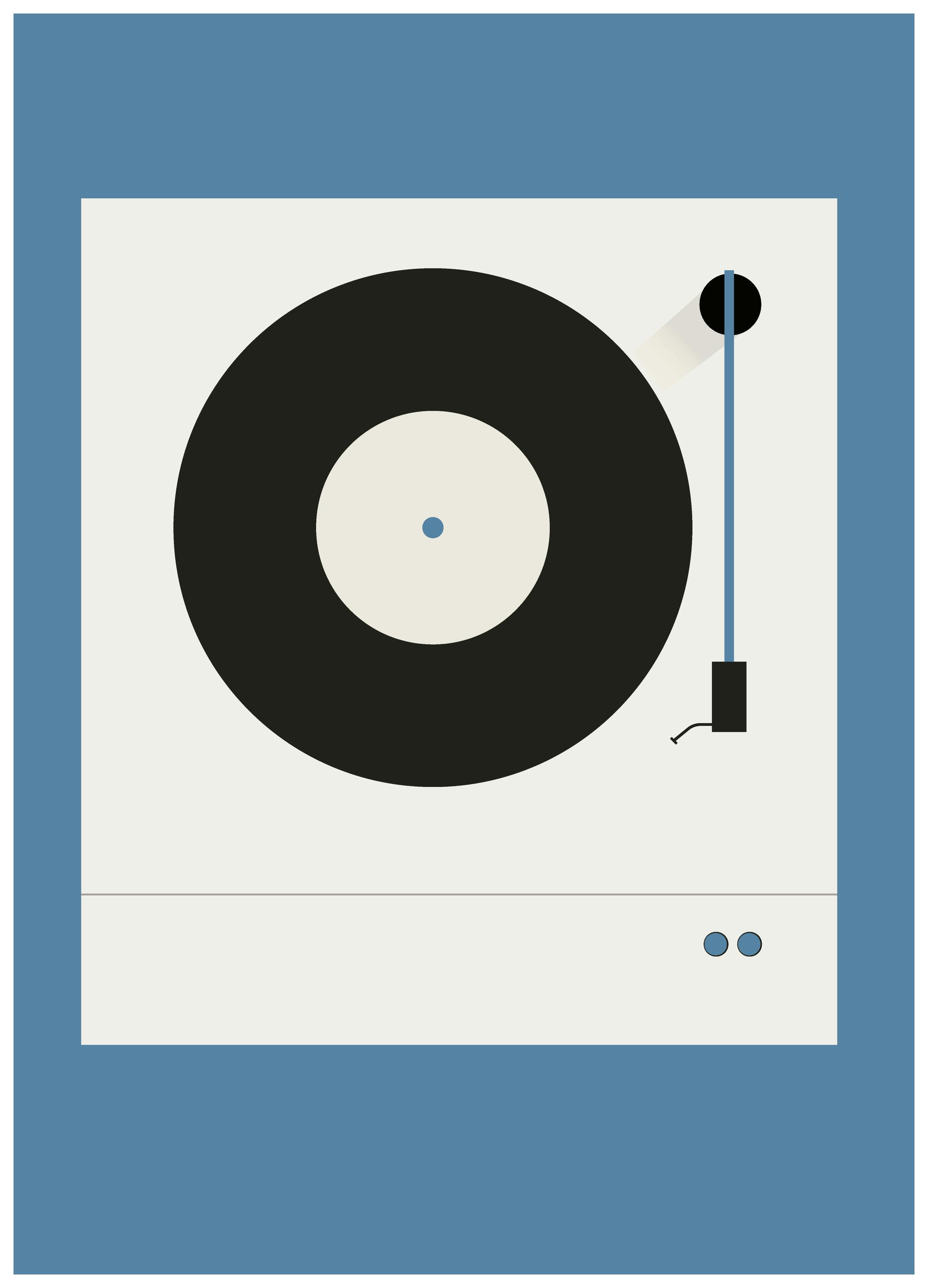DARIA IVANOVNA - Minimalistisk Platespiller Plakat (40x50 cm) - Poster Store