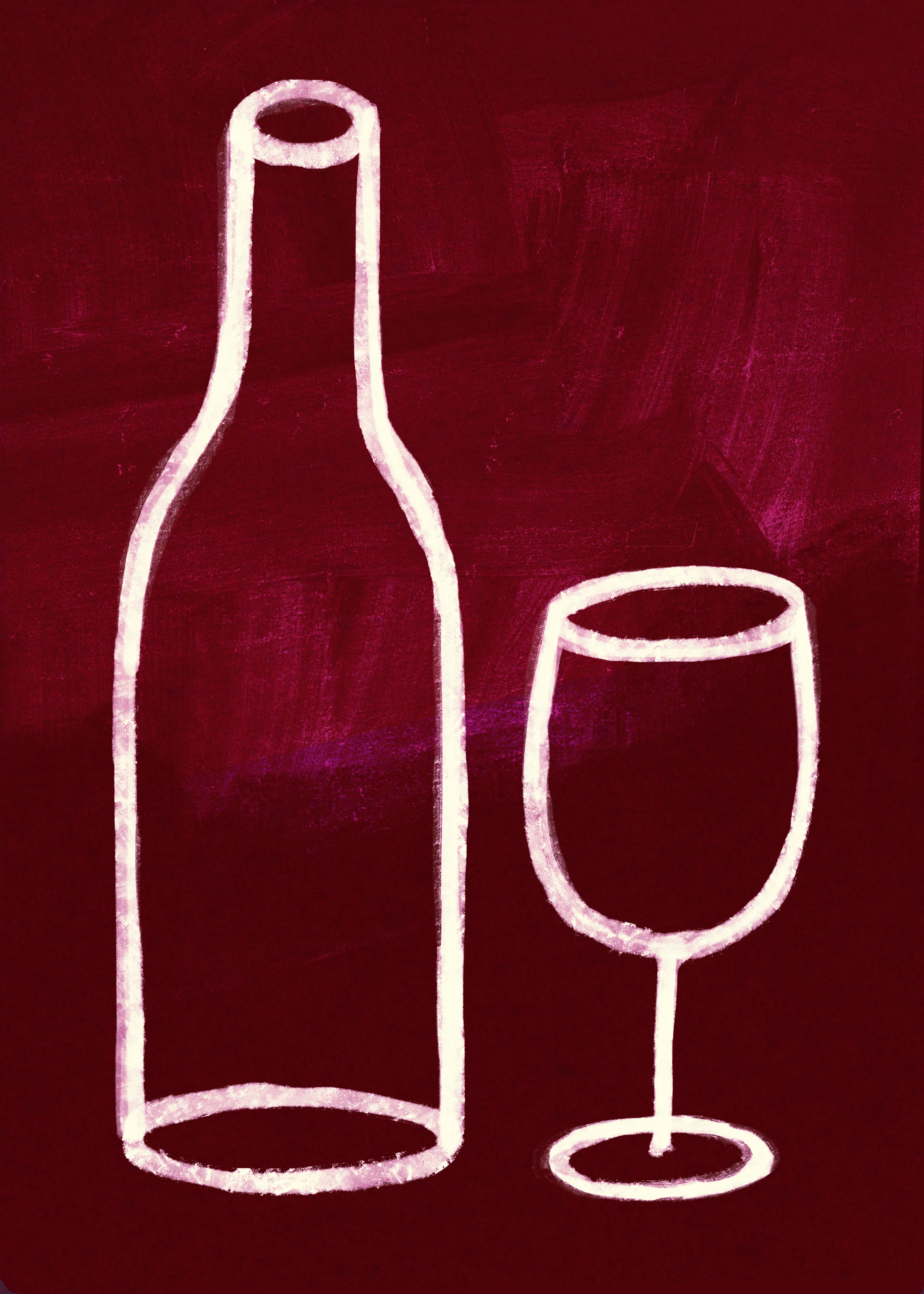 Marco Marella - Bouteille de vin rouge Affiche 0