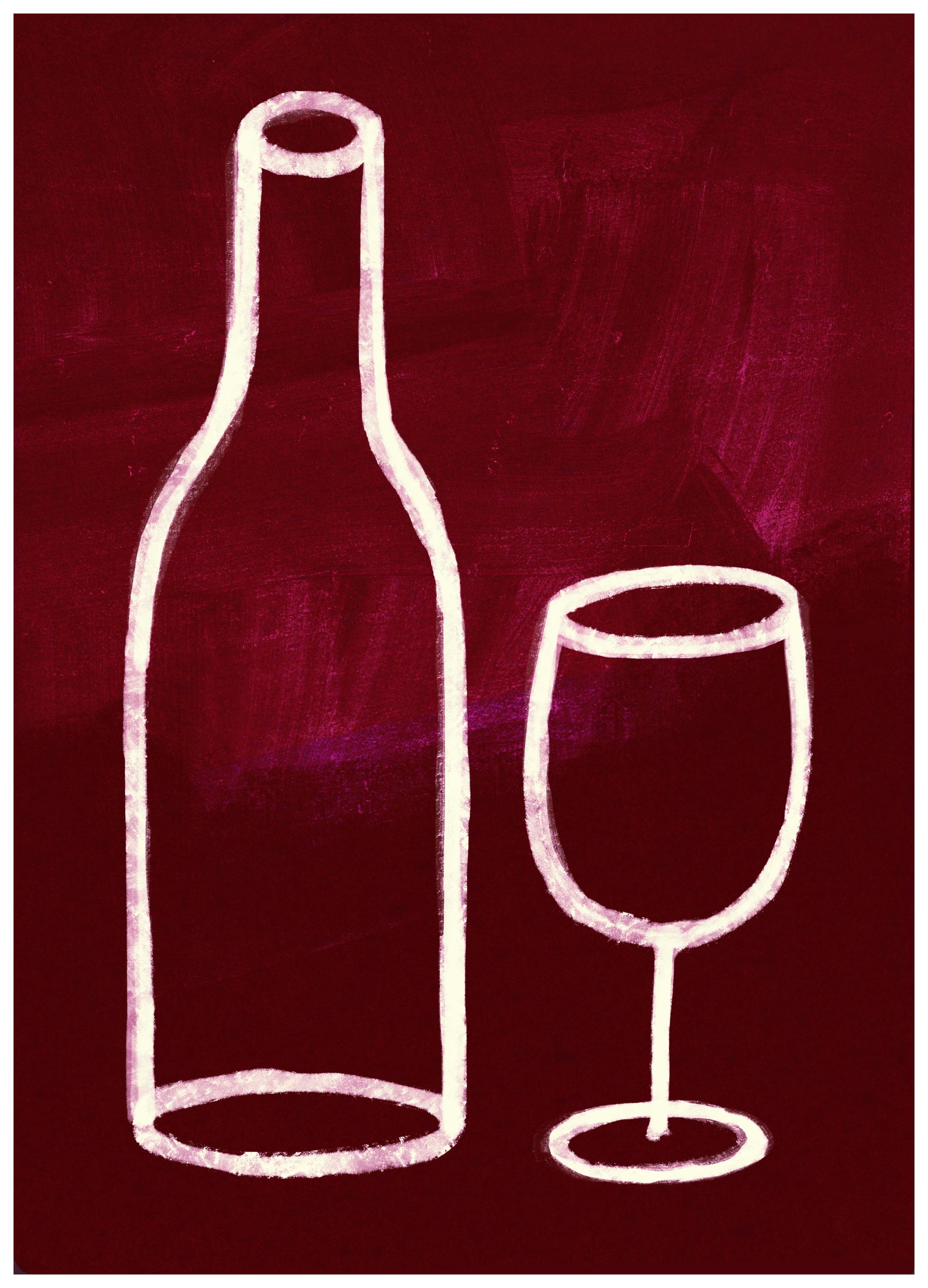Marco Marella - Red Wine Bottle Poster (50x70 cm) - Poster Store