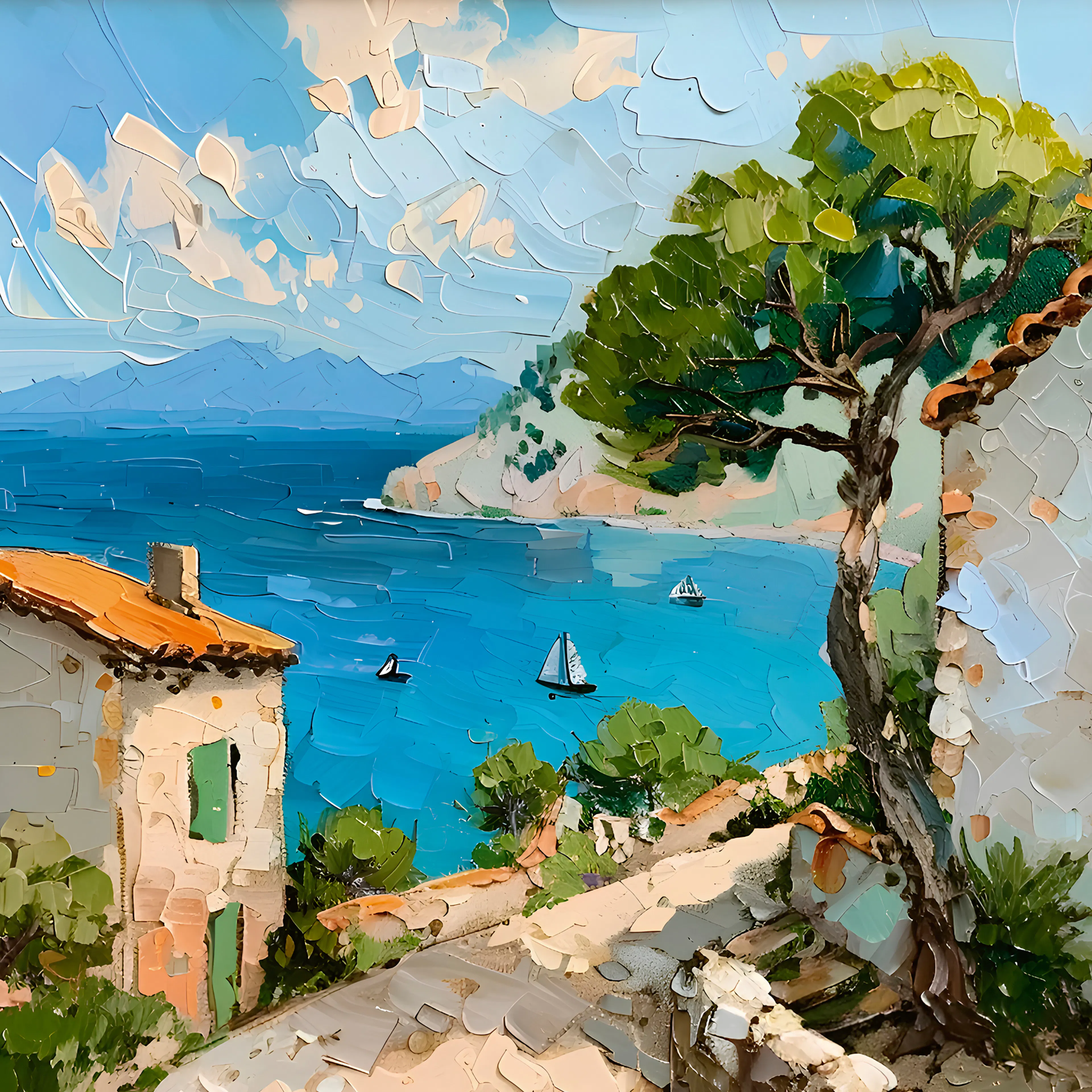Avanesova Elena - Idyllic Mediterranean Village Plakat 0