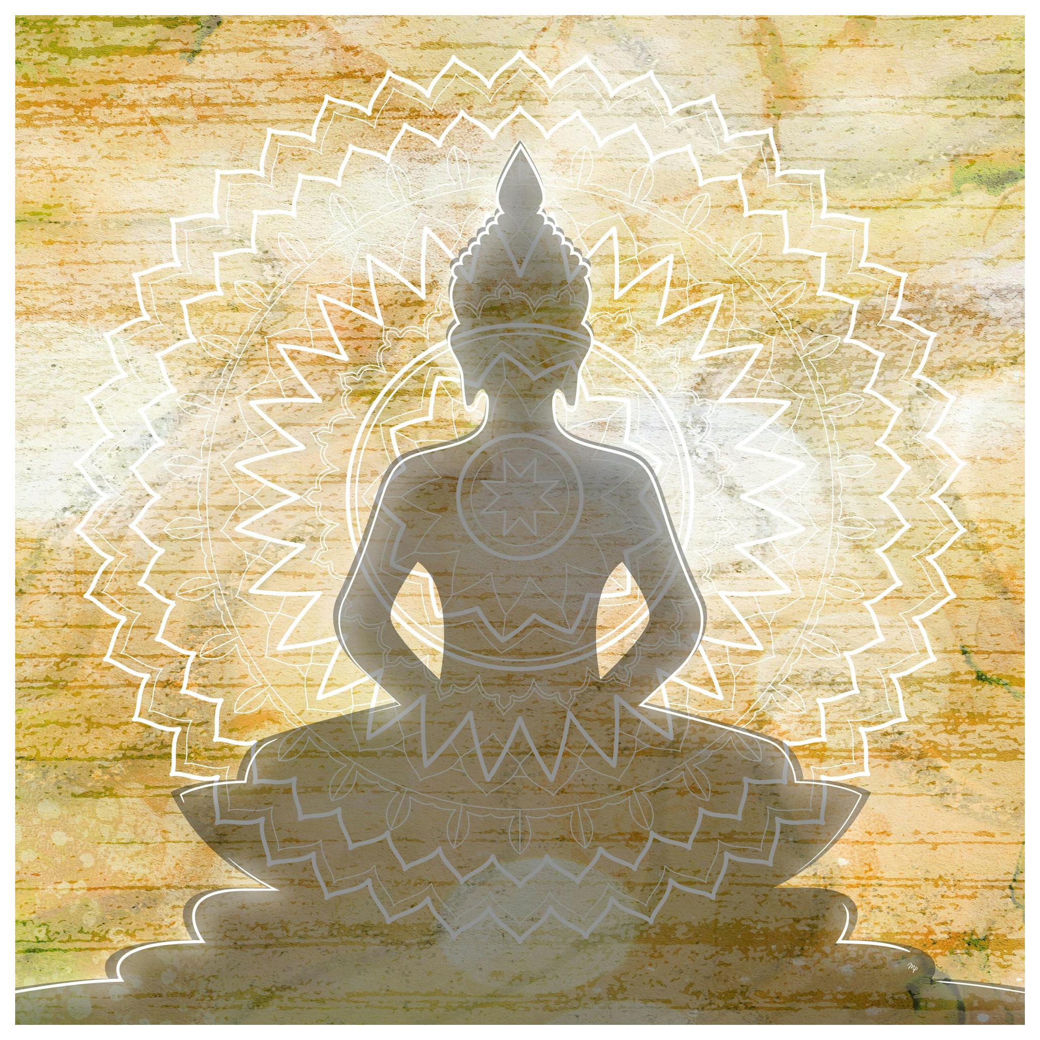 Martina - Golden Buddha Meditation Poster (50x50 cm) - Poster Store