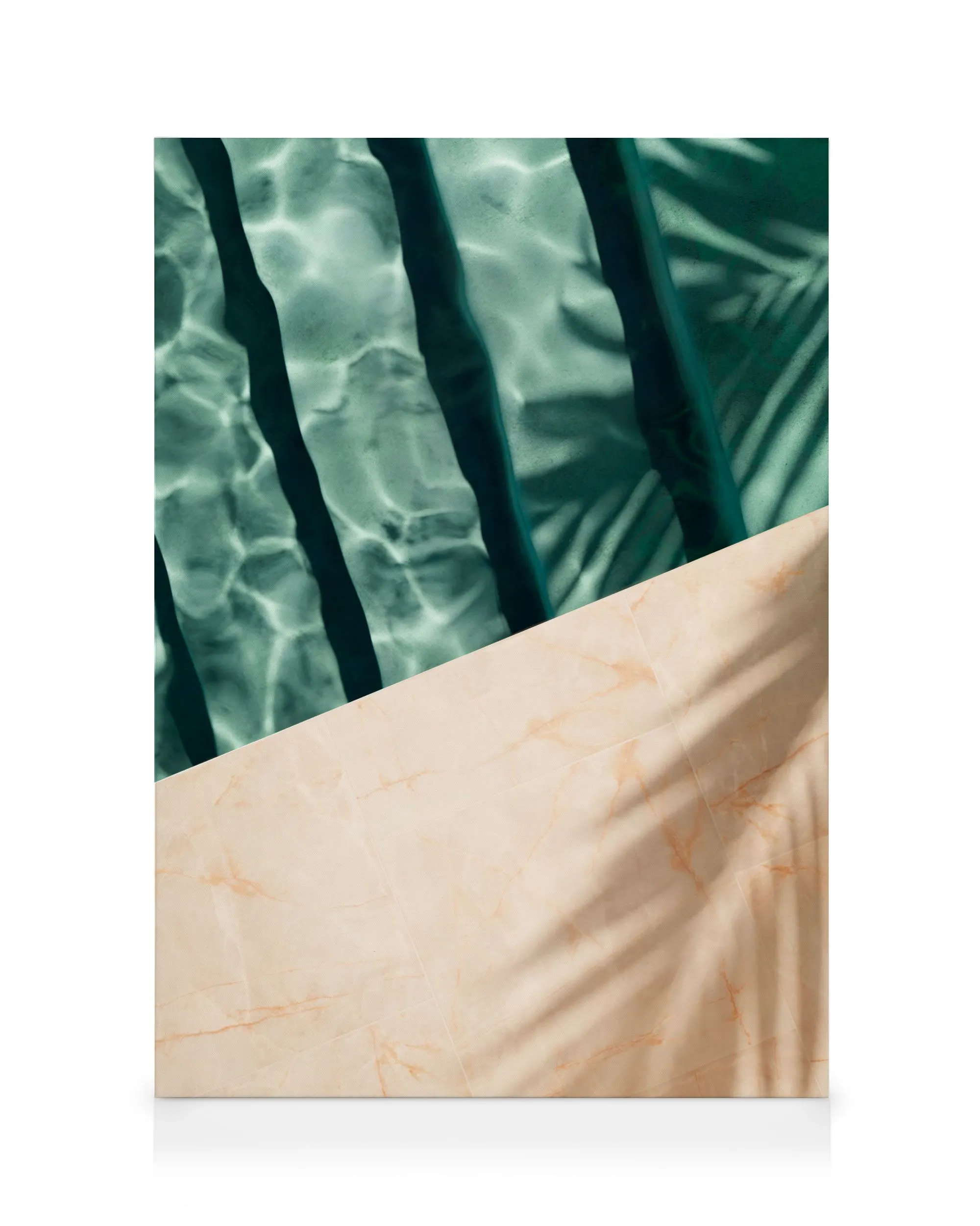 Feuilles de palmier au bord de la piscine Toile 0