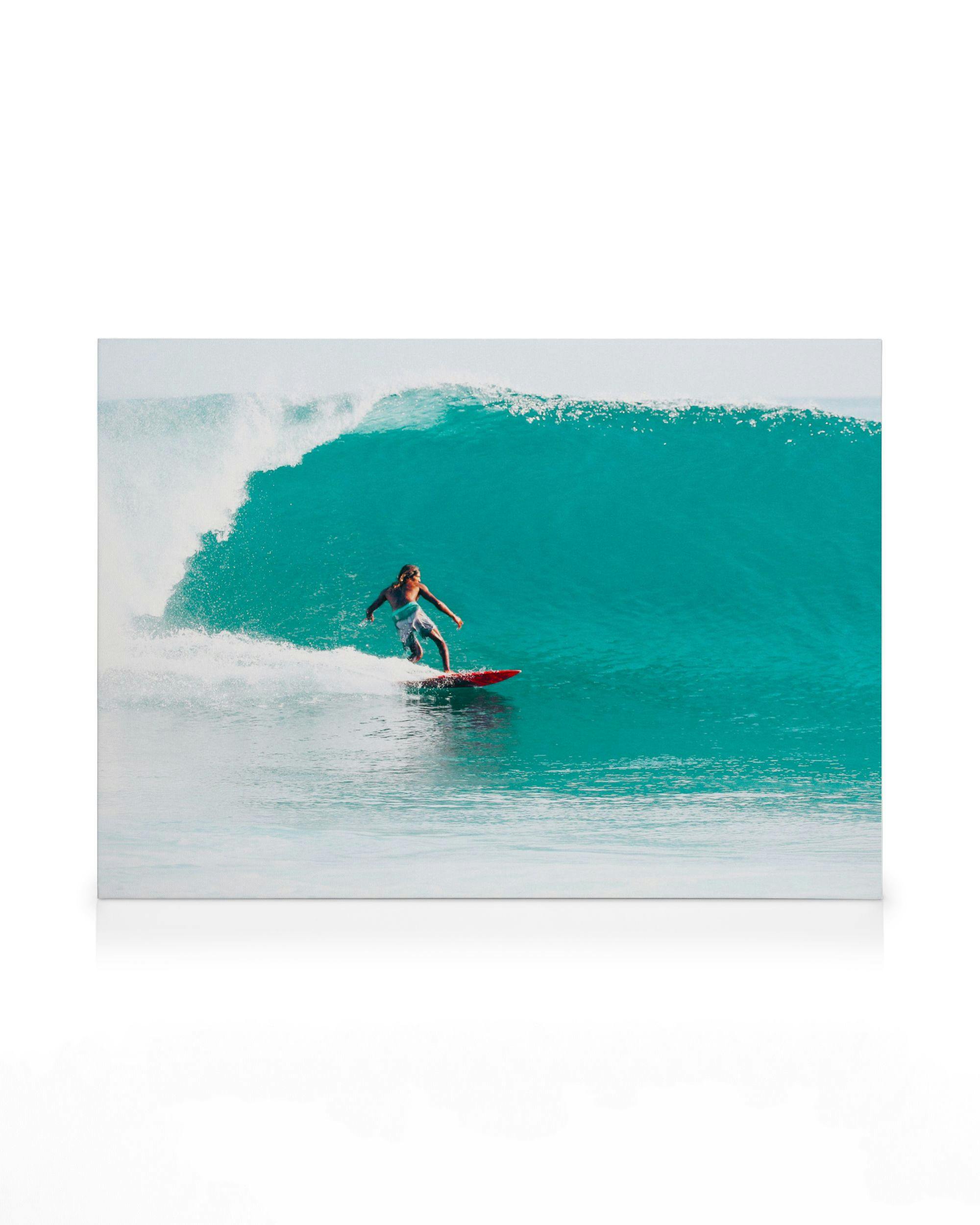 Canvas Prints - Surfing Wave Ocean Canvas print (70x100 cm - Black Frame) - Poster Store