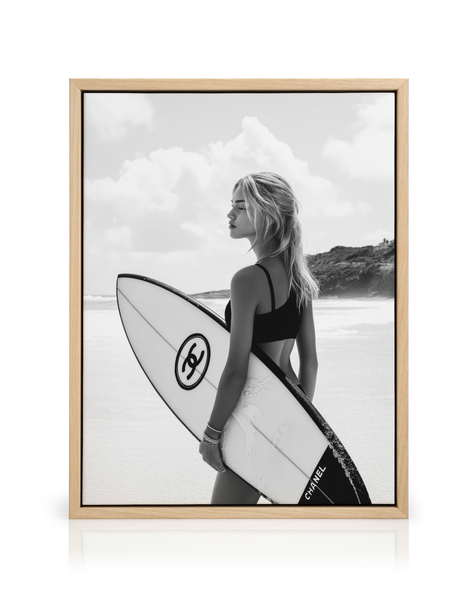 Chanel Surfer Girl Black & White Canvas | Poster Store AU